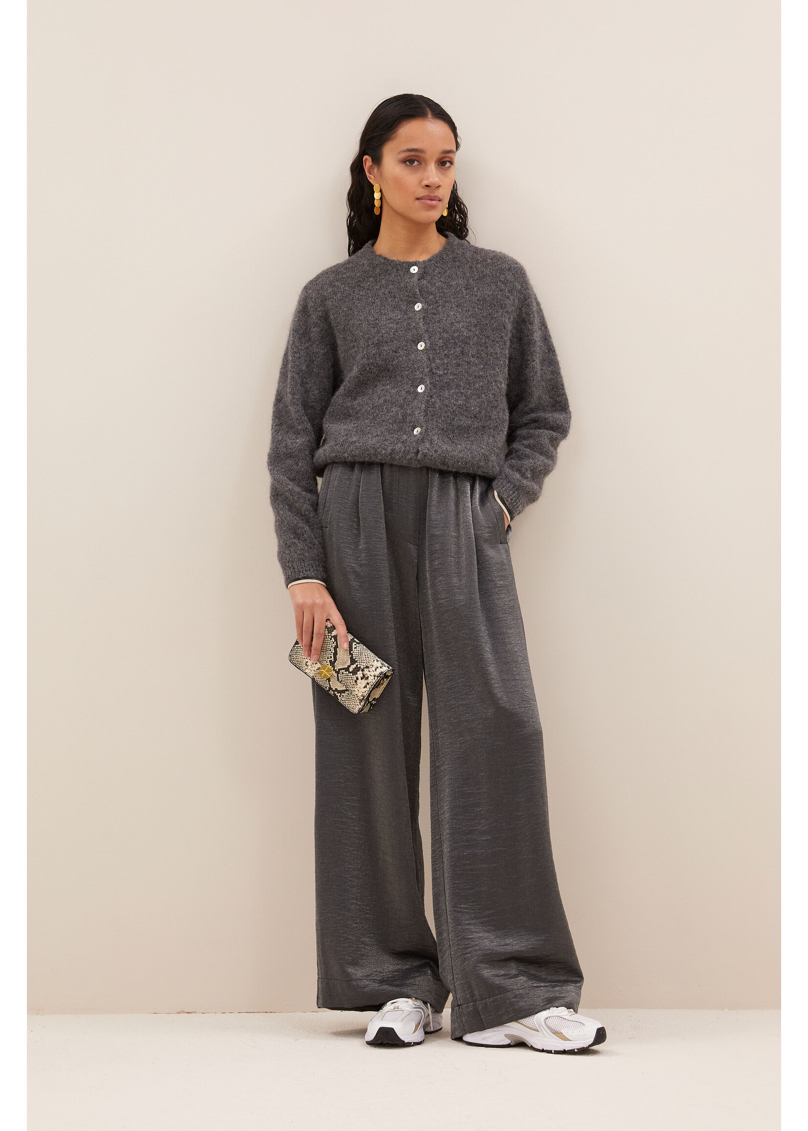 By-Bar By-Bar, Benji metallic pants, Metallic silver, Size