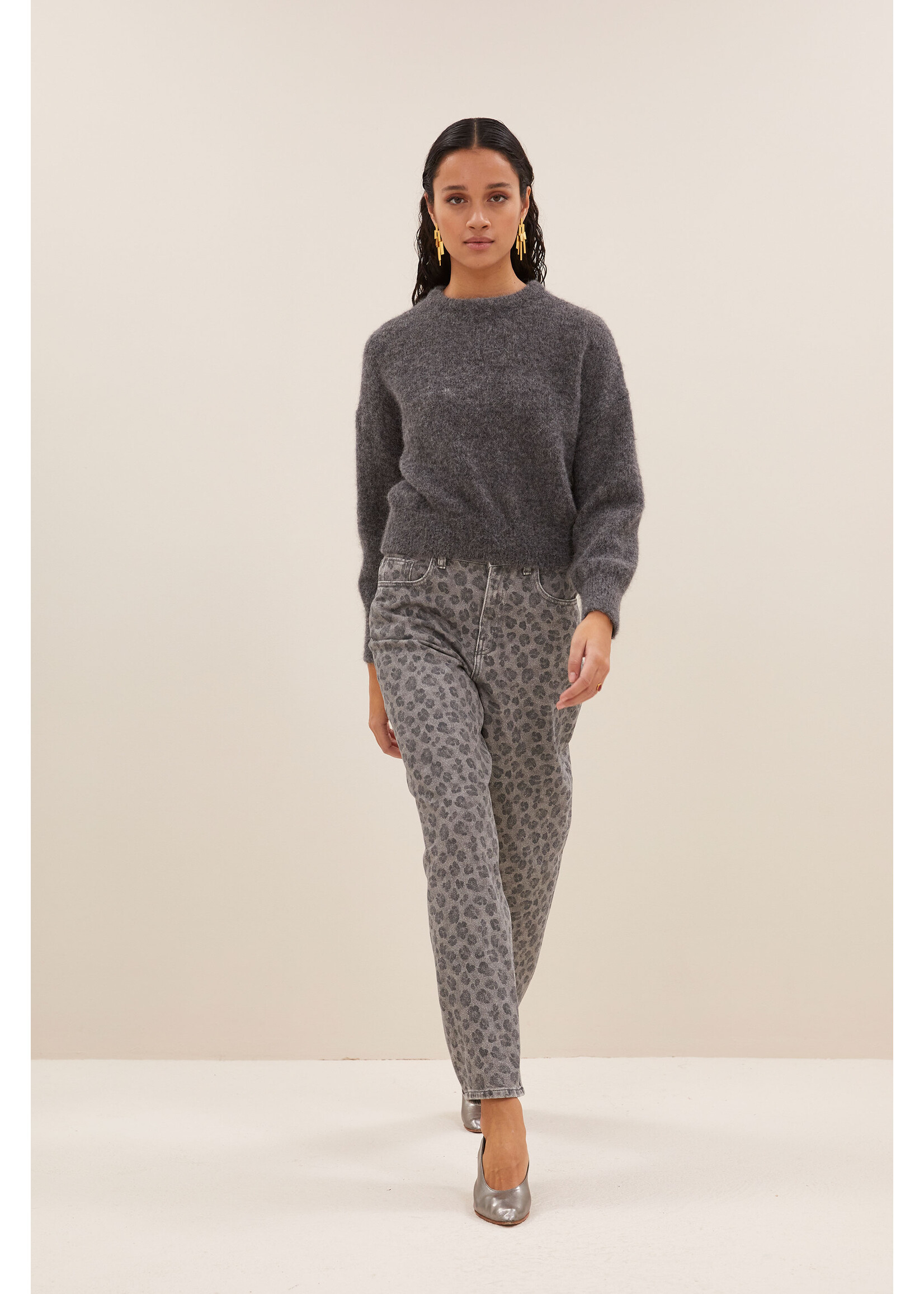 By-Bar By-Bar, Sonny natural pullover, Dark grey melange, Size: