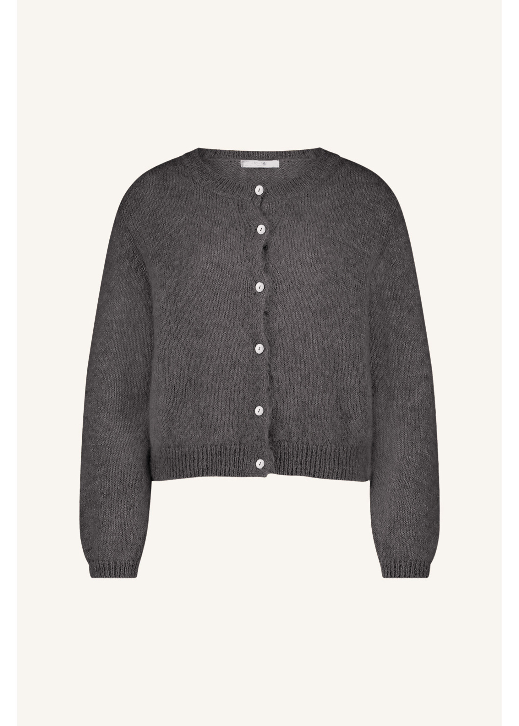 By-Bar By-Bar, Cleo natural cardigan, Dark grey melange, Size: