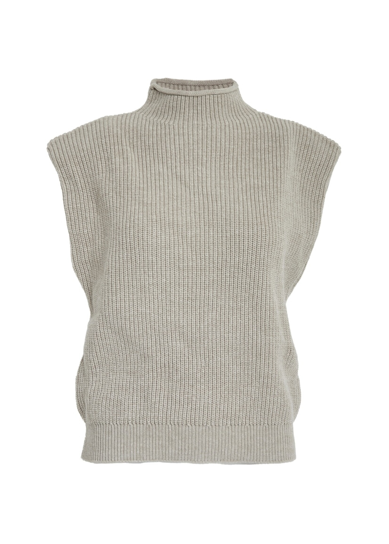 Minus Minus, MSNaomi Knit Vest, String Grey, Size: