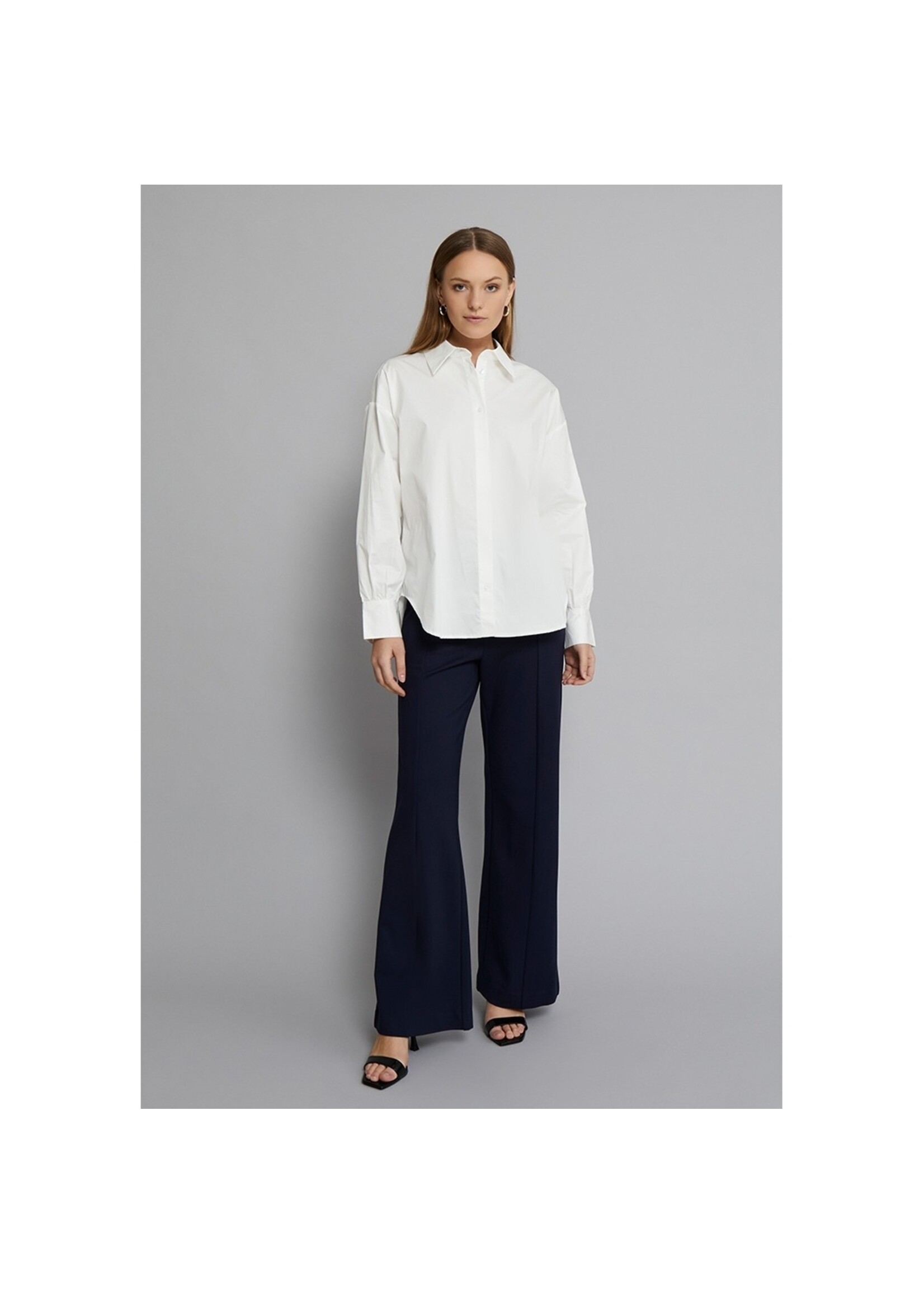 Minus Minus, MSMarcia Wide Leg Pant, Sky captain, Size: