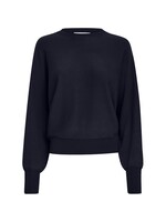 Minus Minus, MSDana Bat Sleeve Knit Pullover, Black Iris Solid, Size: