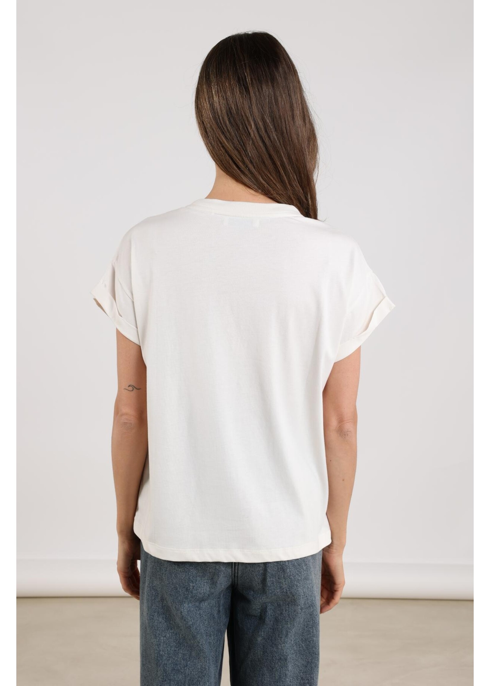 Nukus Nukus, Grace Shirt Oneck, Off White/Navy, Size: