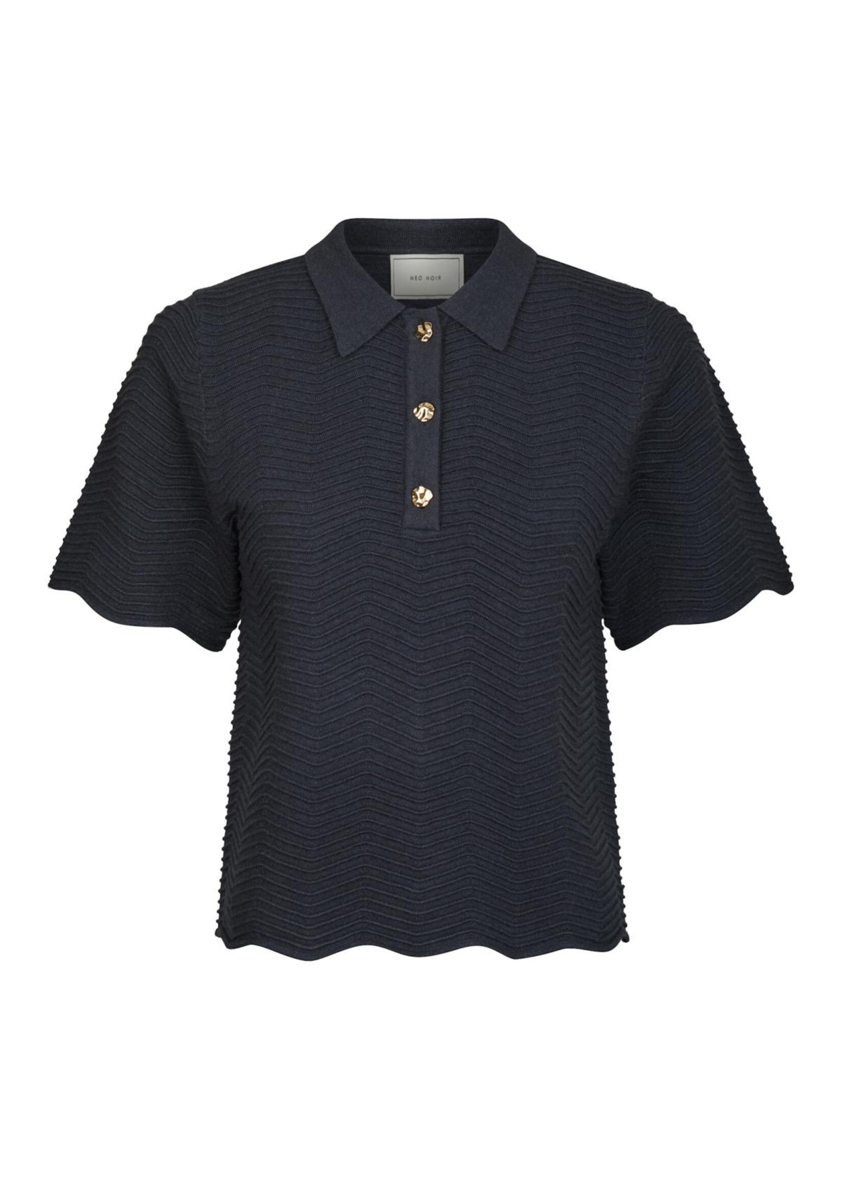 Neo Noir Neo Noir, Soko Wave Knit Tee, Midnight Blue, Size: