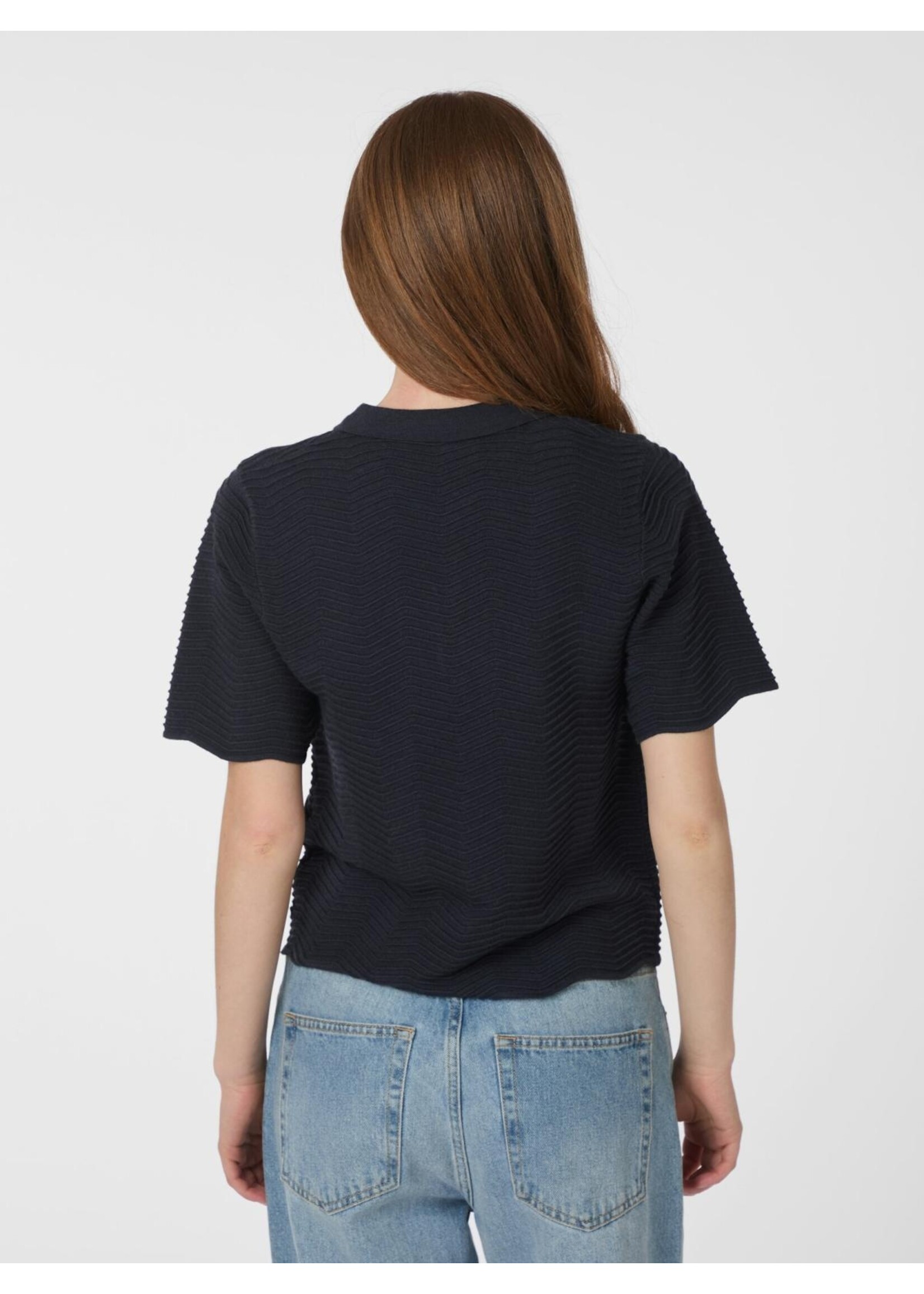 Neo Noir Neo Noir, Soko Wave Knit Tee, Midnight Blue, Size: