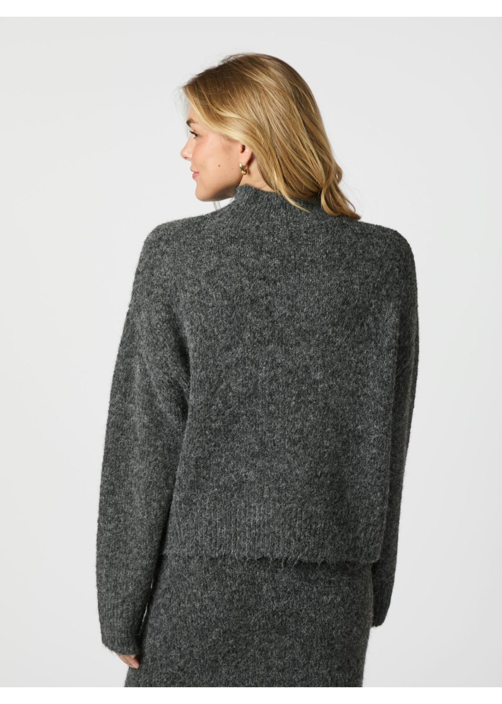 Neo Noir Neo Noir, Paulina Fluffy Knit Blouse, Antracit, Size: