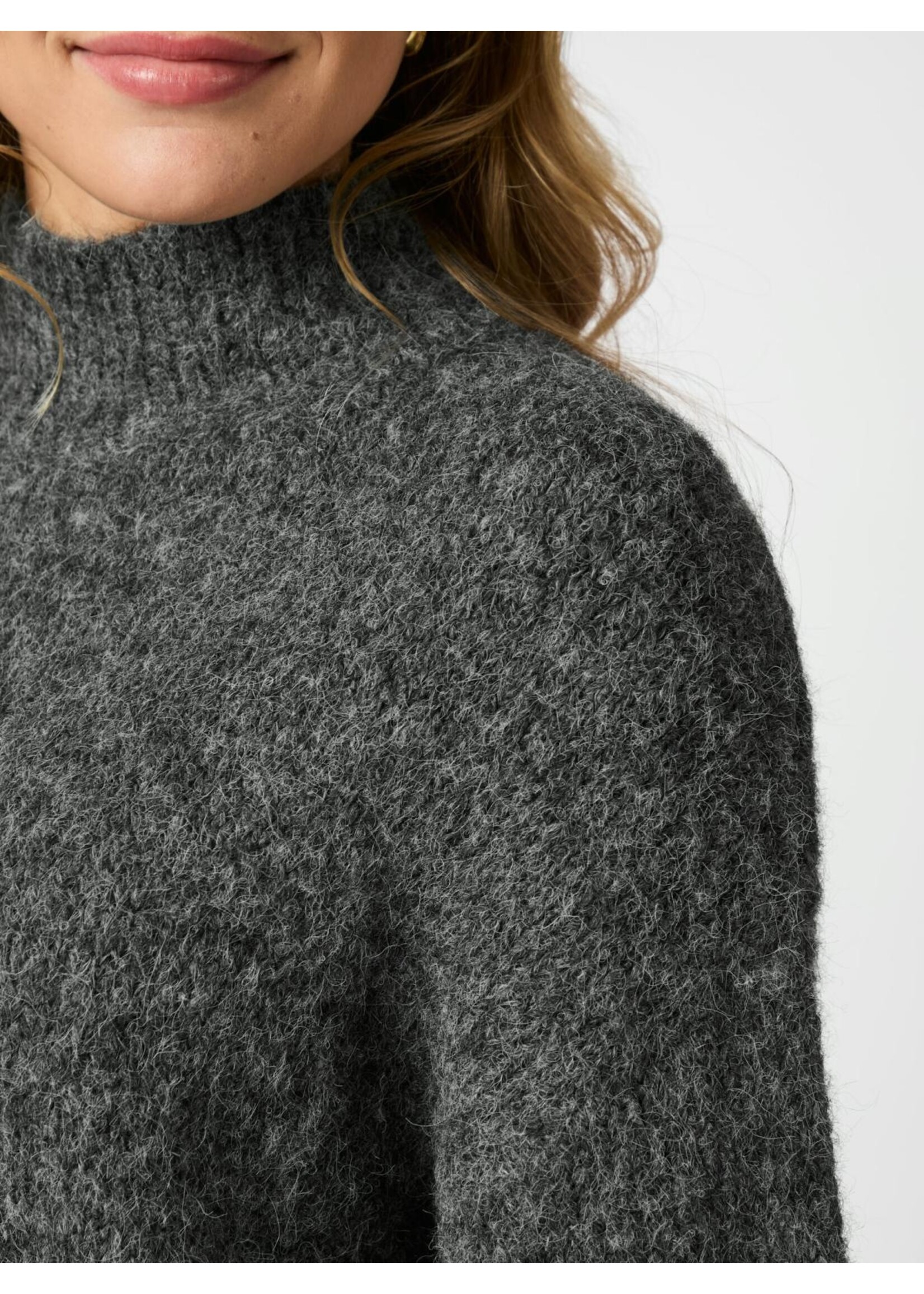 Neo Noir Neo Noir, Paulina Fluffy Knit Blouse, Antracit, Size: