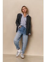 Yaya Yaya, Losvallende jeans met hoge taille, Light blue, Size: