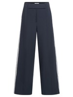 Yaya Yaya, Broek met hoge taille en strepen aan de zijkant, Inkwell Blue, Size: