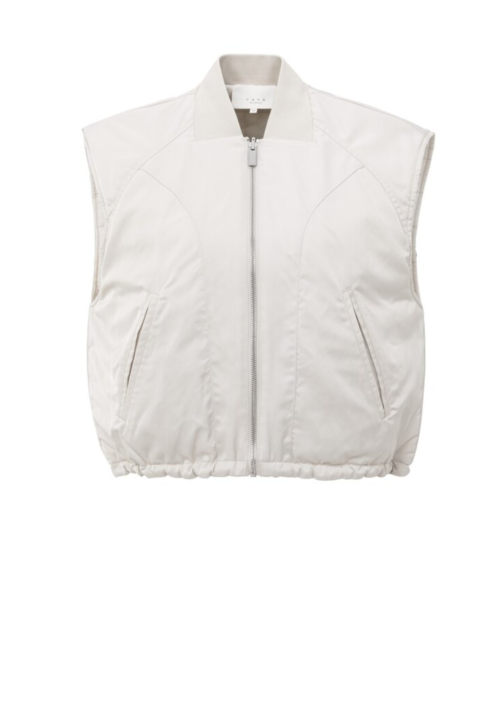 Yaya Yaya, Omkeerbare gewatteerde bodywarmer, Beige, Size