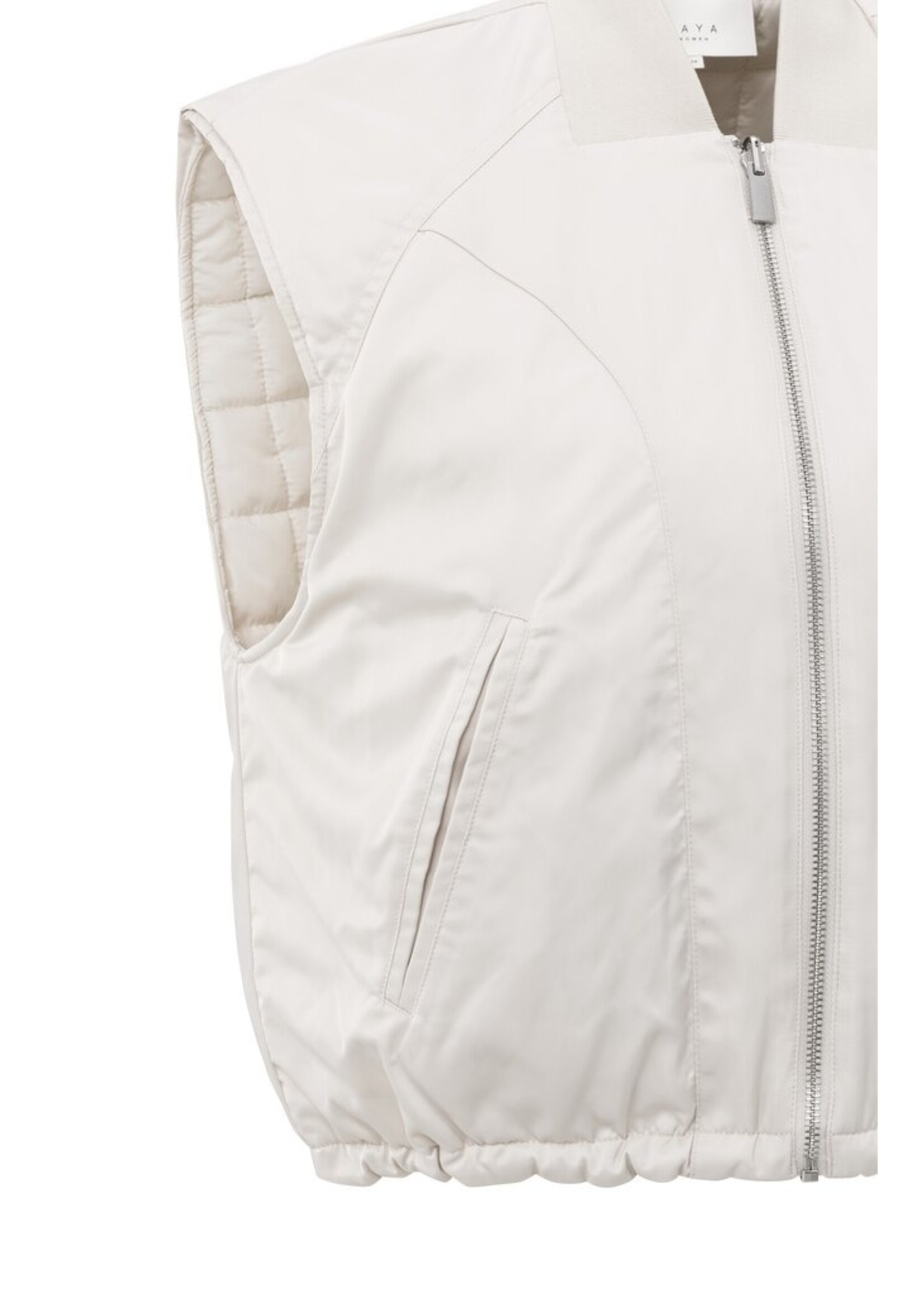 Yaya Yaya, Omkeerbare gewatteerde bodywarmer, Beige, Size