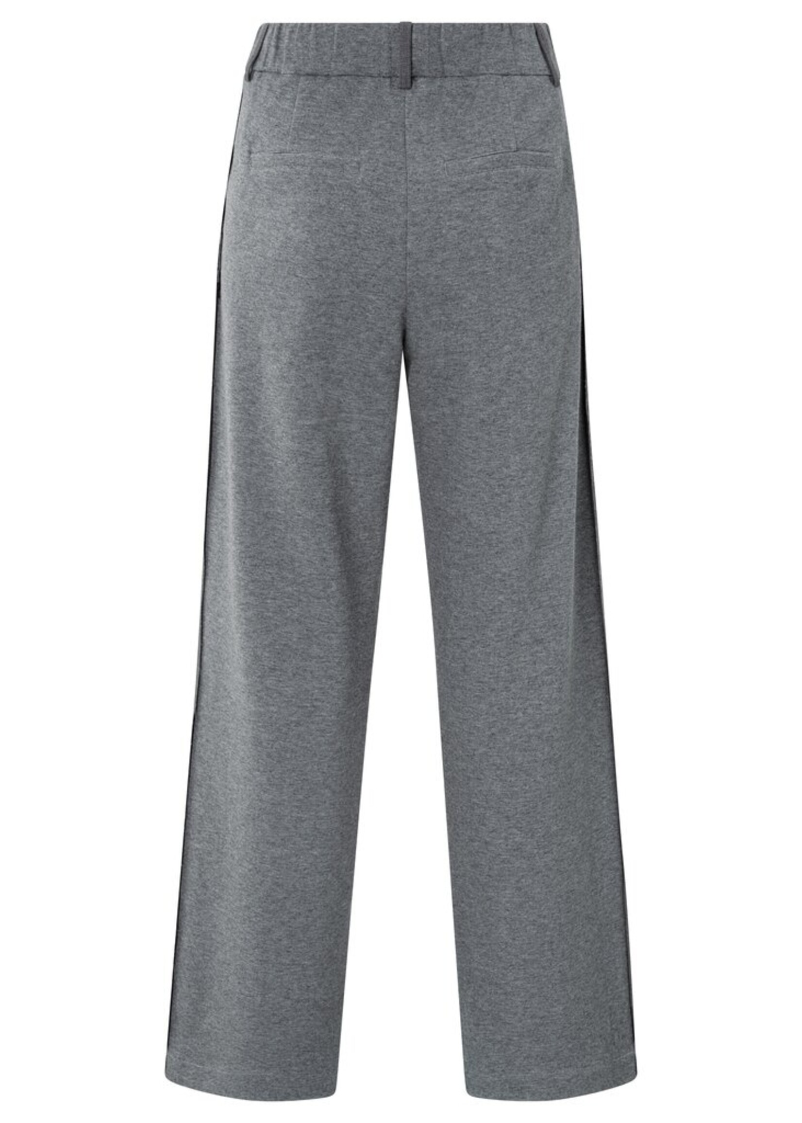 Yaya Yaya, Broek met wijde pijpen, Oyster black, Size: