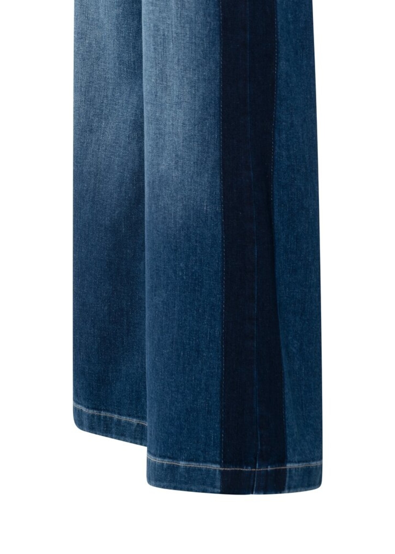 Yaya Yaya, High waist jeans met zijdetail (L32), Dark blue, Size: