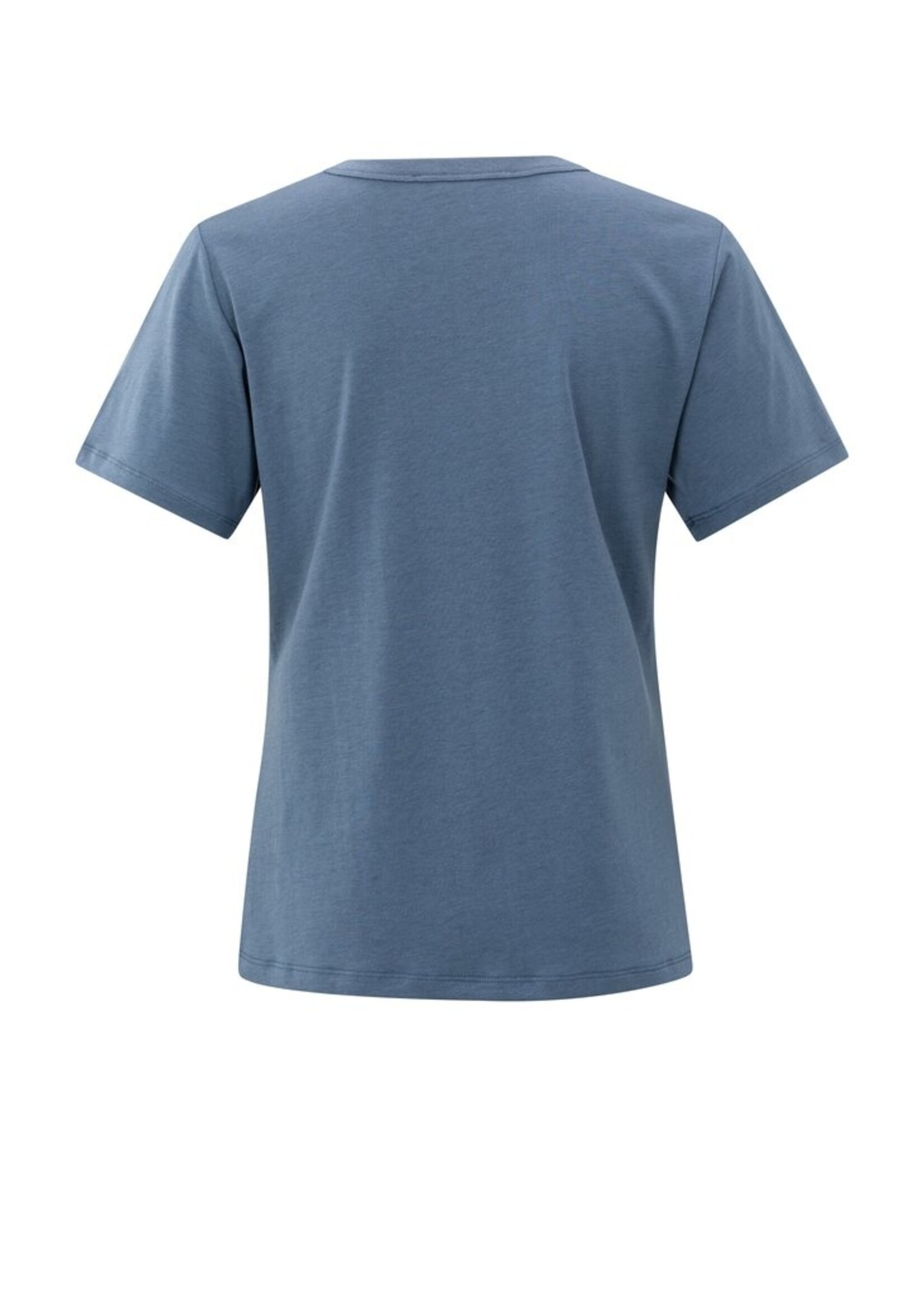 Yaya Yaya, T-shirt met ronde ribhals, China Blue, Size: