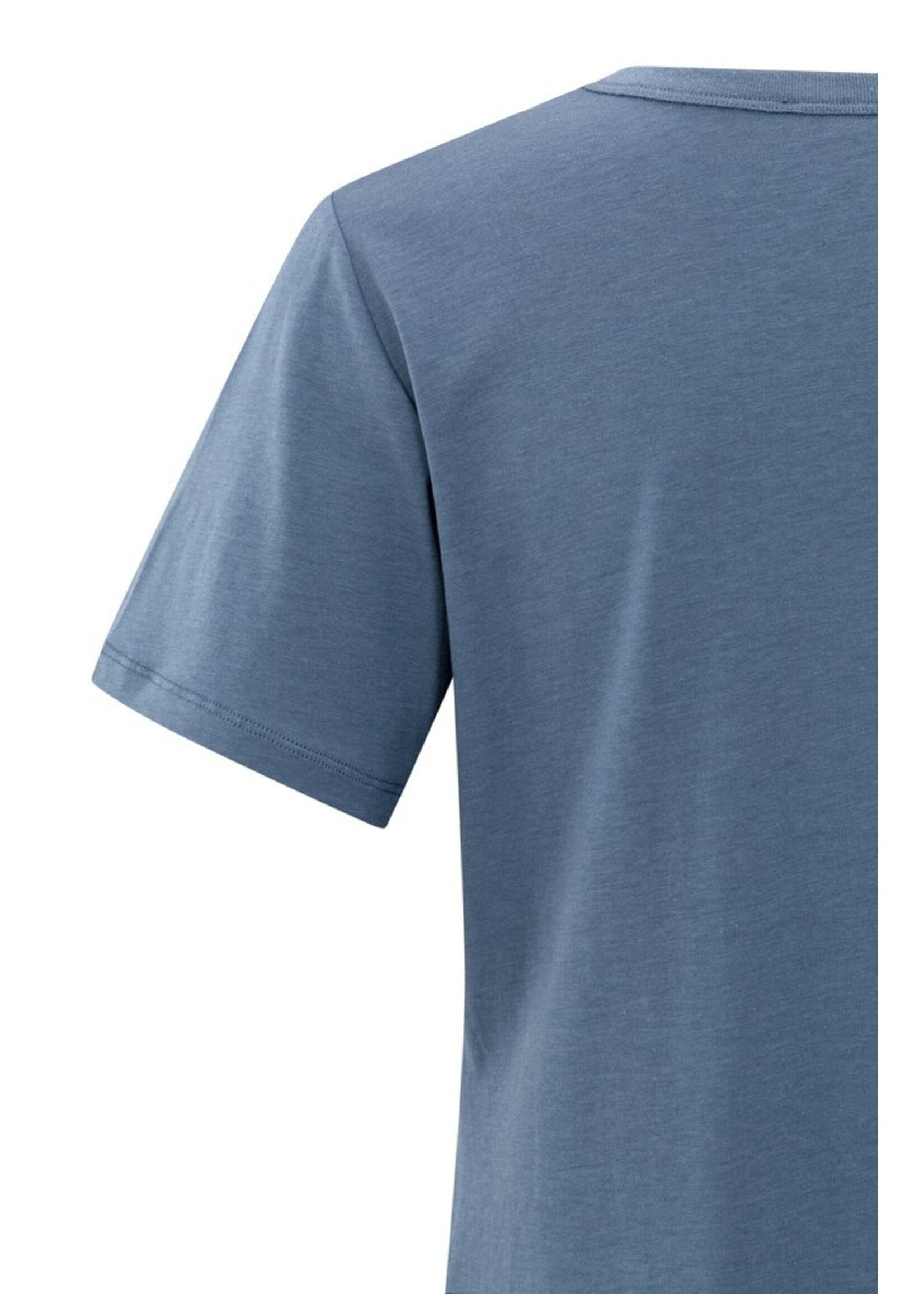 Yaya Yaya, T-shirt met ronde ribhals, China Blue, Size: