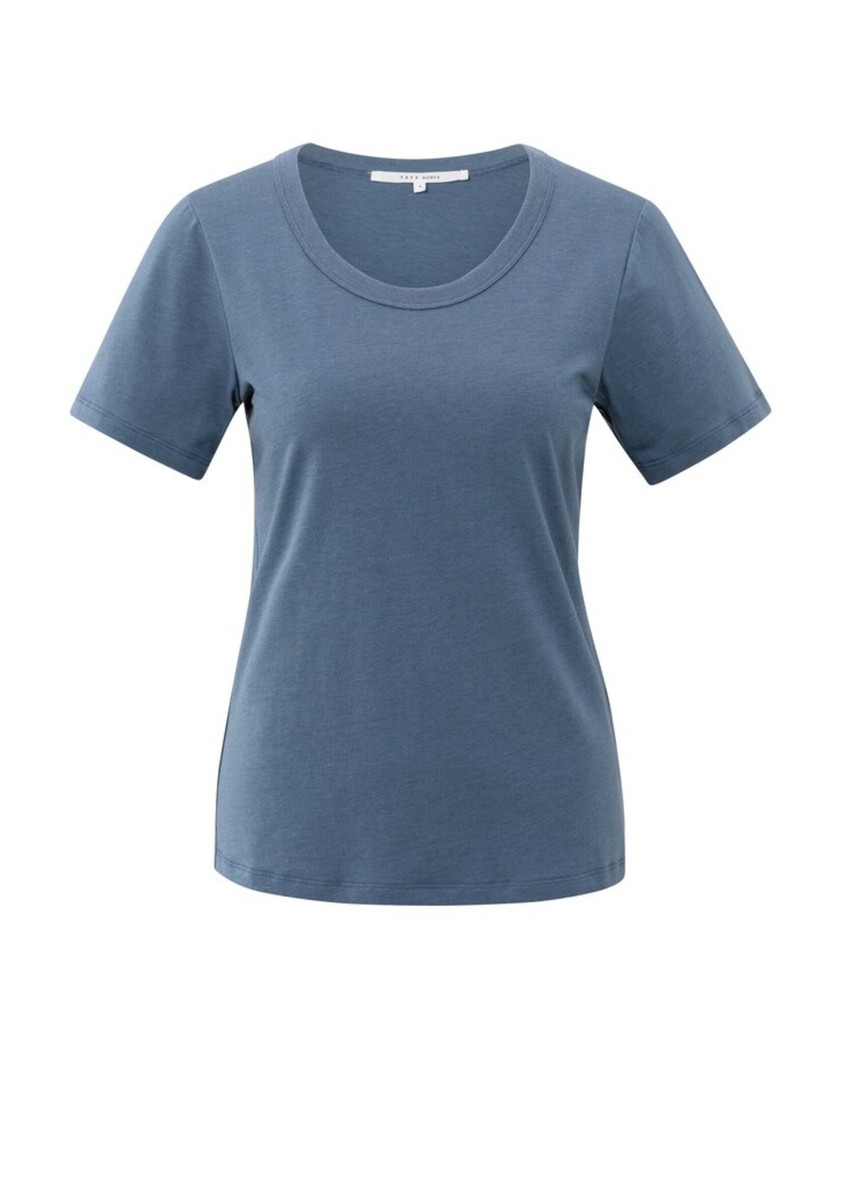 Yaya Yaya, T-shirt met ronde ribhals, China Blue, Size: