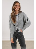 Nukus Nukus, Jolijn Cardigan, Light grey, Size: