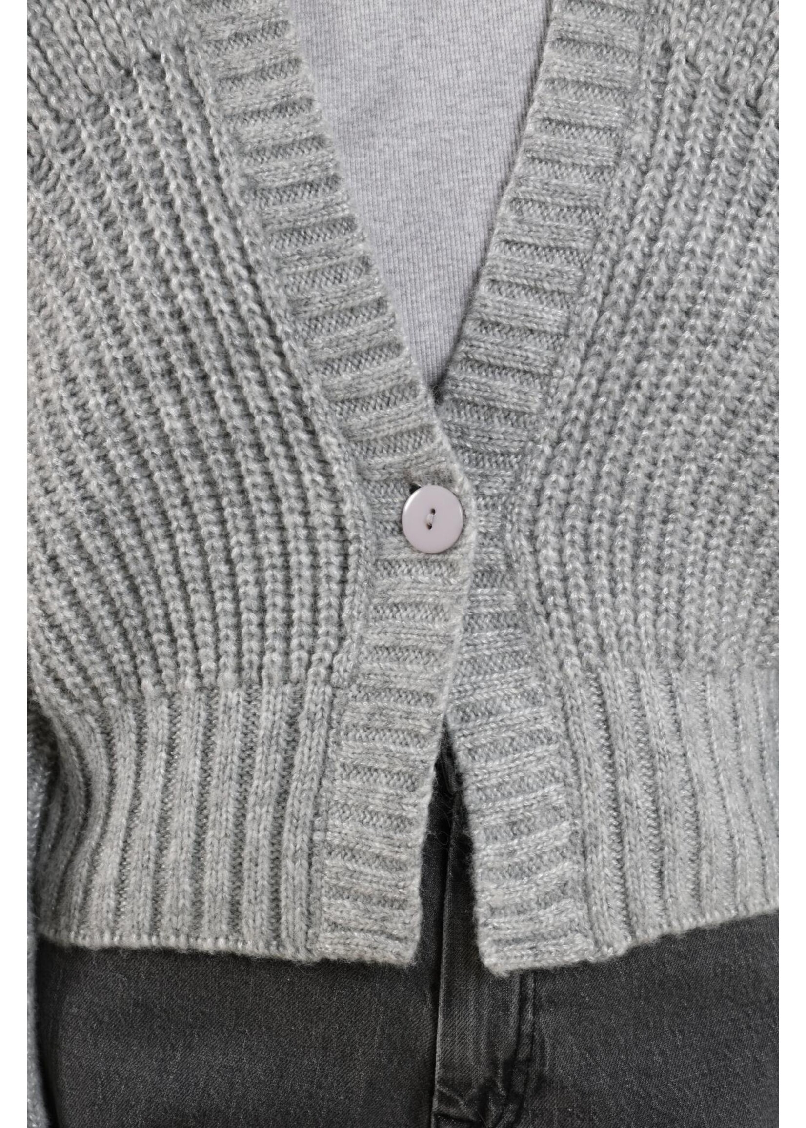 Nukus Nukus, Jolijn Cardigan, Light grey, Size: