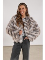 Nukus Nukus, Lori Jacket Zigzag, Off white/Grey, Size: