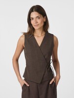 Neo Noir Neo Noir, Samara Melange Waistcoat, Brown Melange, Size: