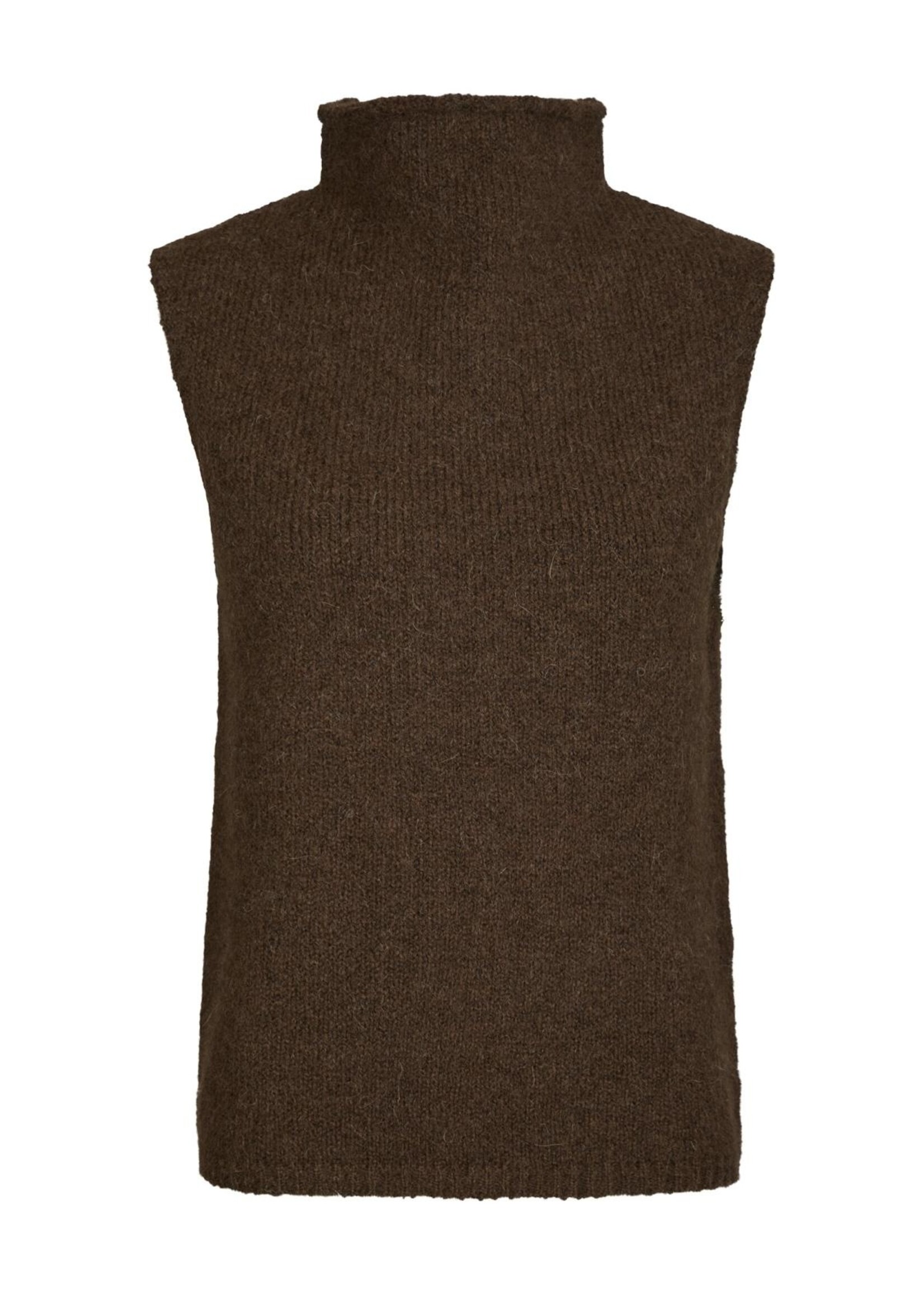 Neo Noir Neo Noir, Odelia Knit Spencer, Brown Melange, Size:
