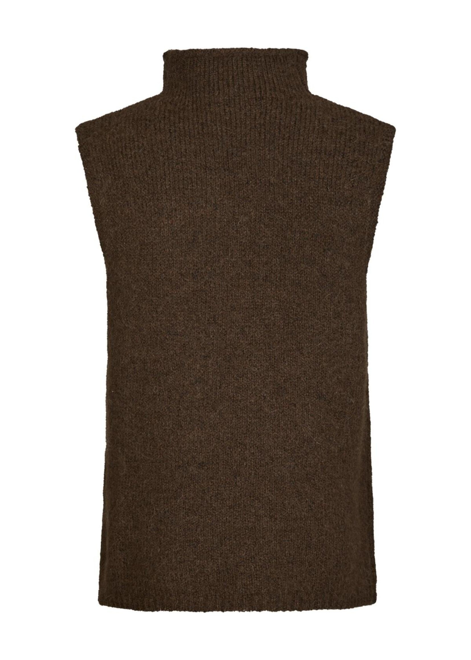 Neo Noir Neo Noir, Odelia Knit Spencer, Brown Melange, Size: