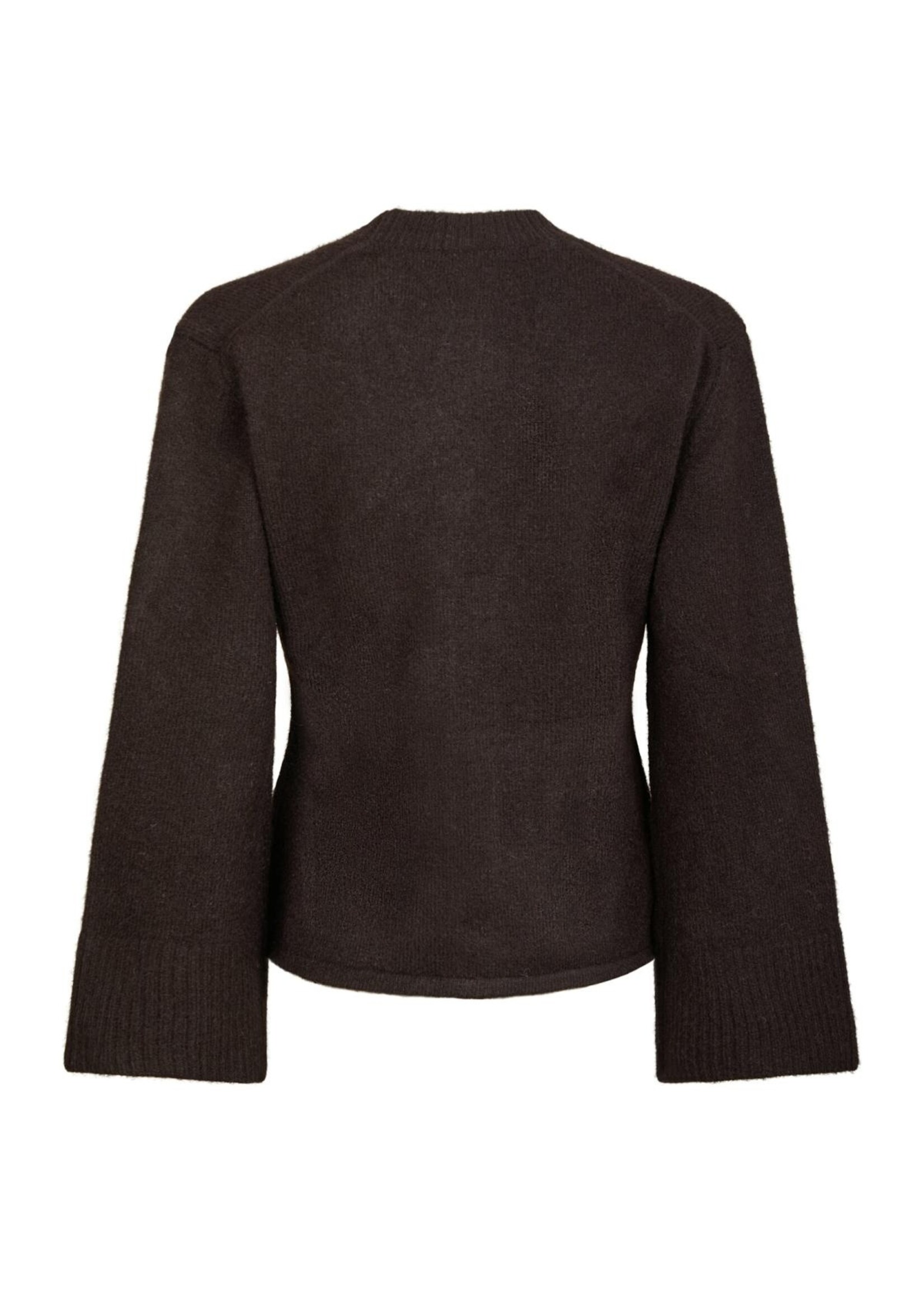 Neo Noir Neo Noir, Pixie Knit Cardigan, Dark brown, Size: