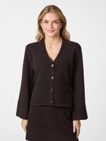 Neo Noir Neo Noir, Pixie Knit Cardigan, Dark brown, Size: