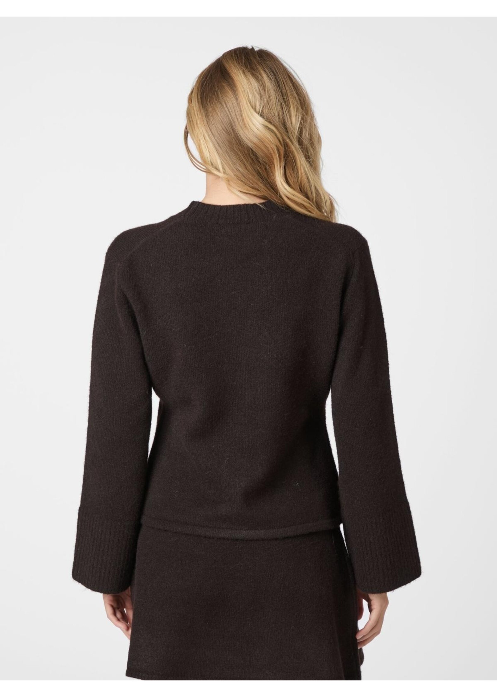 Neo Noir Neo Noir, Pixie Knit Cardigan, Dark brown, Size: