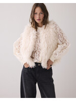 Summum Summum, Gilet Faux fur, Ivory, Size: