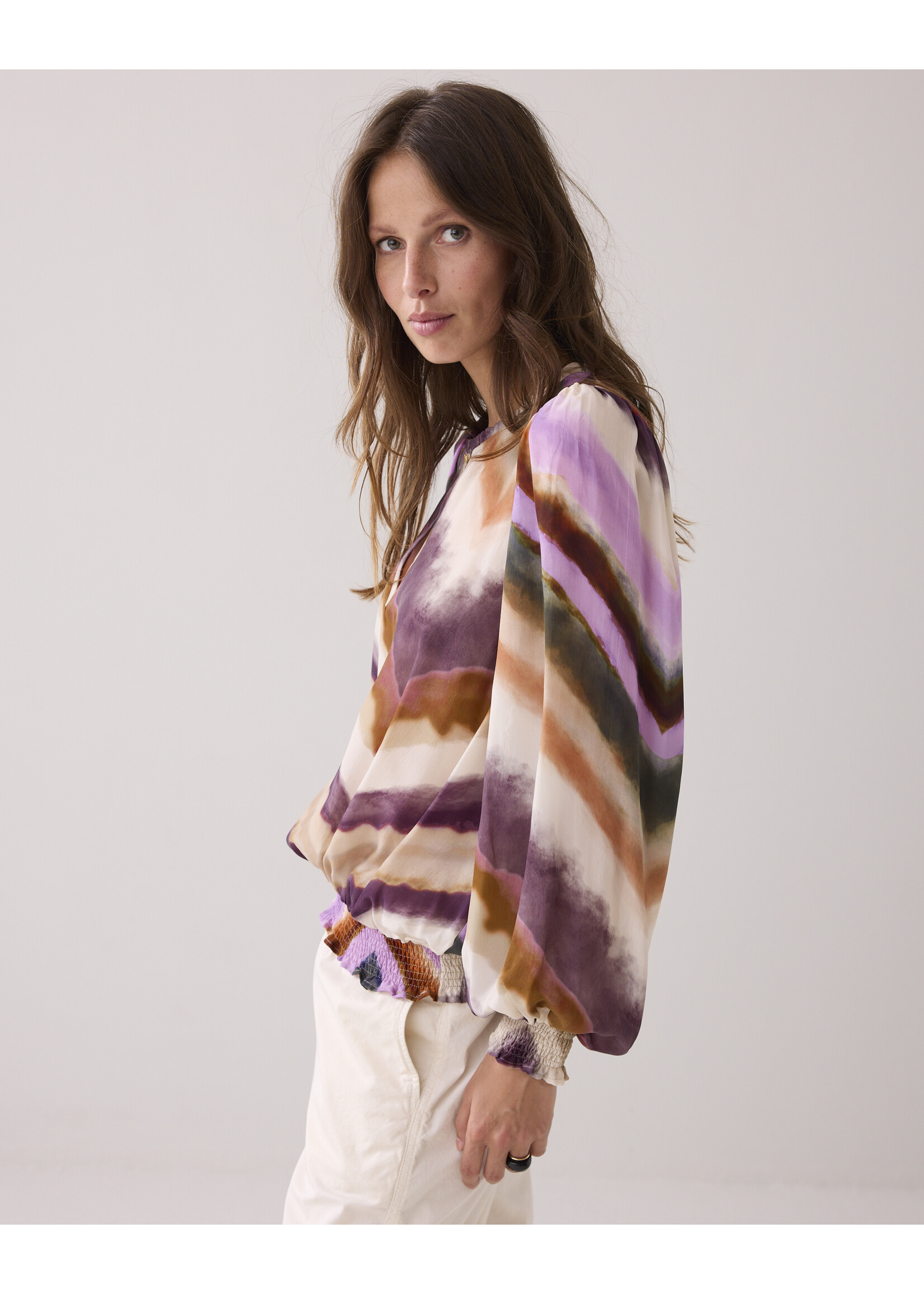 Summum Summum, Top long sleeves Zigzag print, Multicolour, Size: