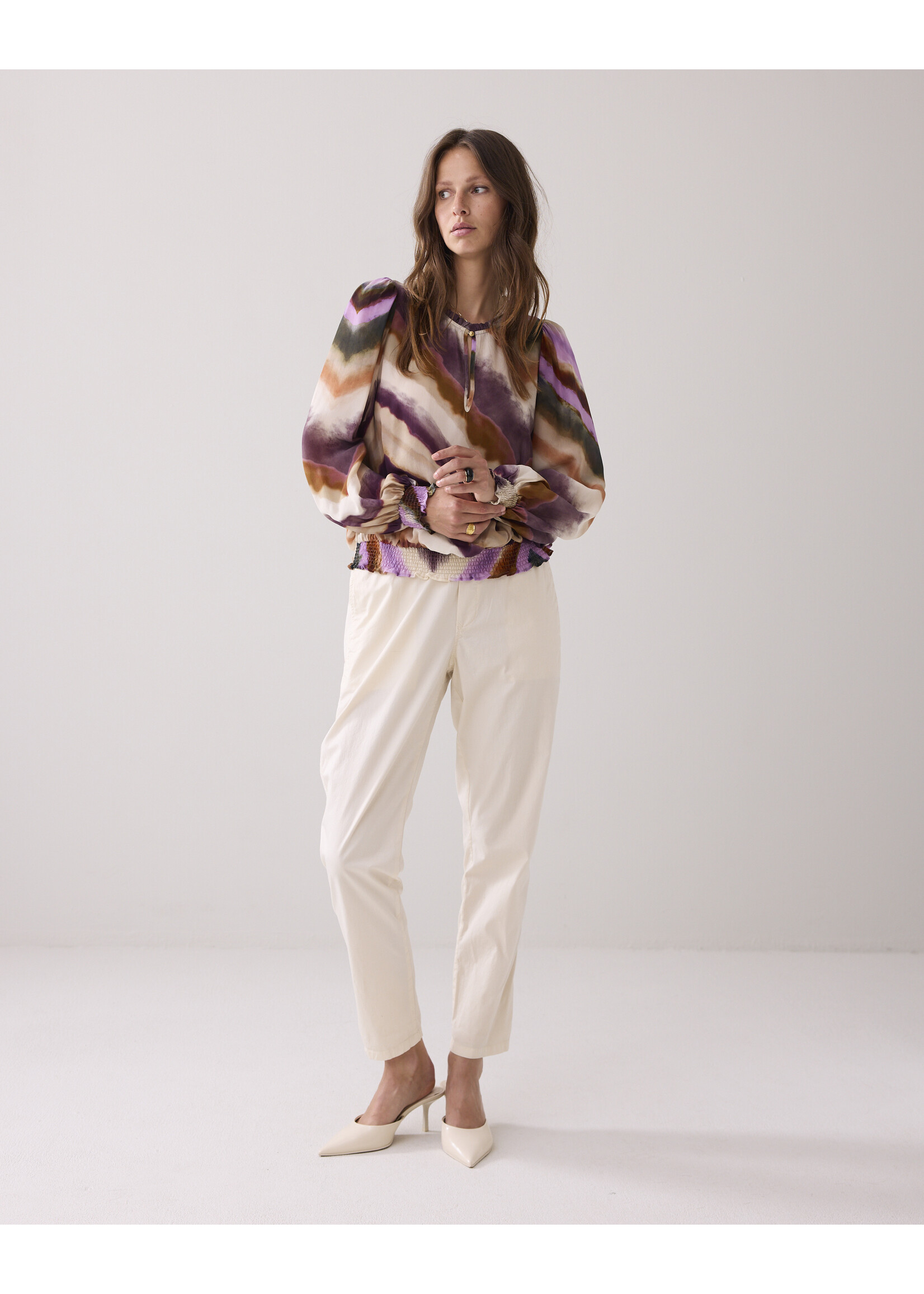 Summum Summum, Top long sleeves Zigzag print, Multicolour, Size: