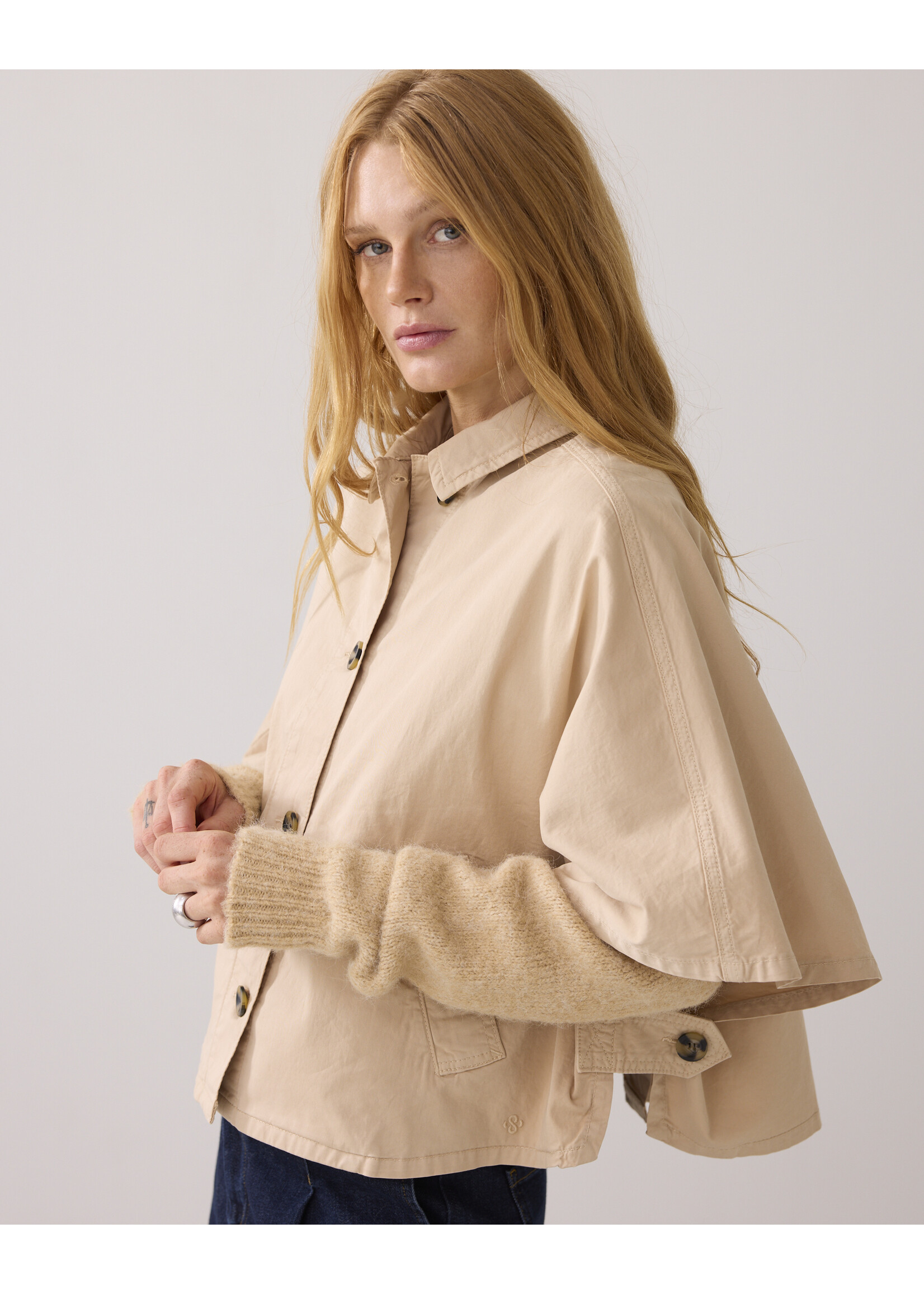 Summum Summum, Cape aurora stretch twill, Alpaca, Size: