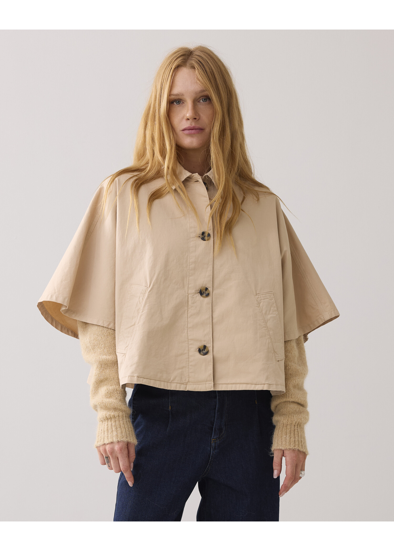 Summum Summum, Cape aurora stretch twill, Alpaca, Size: