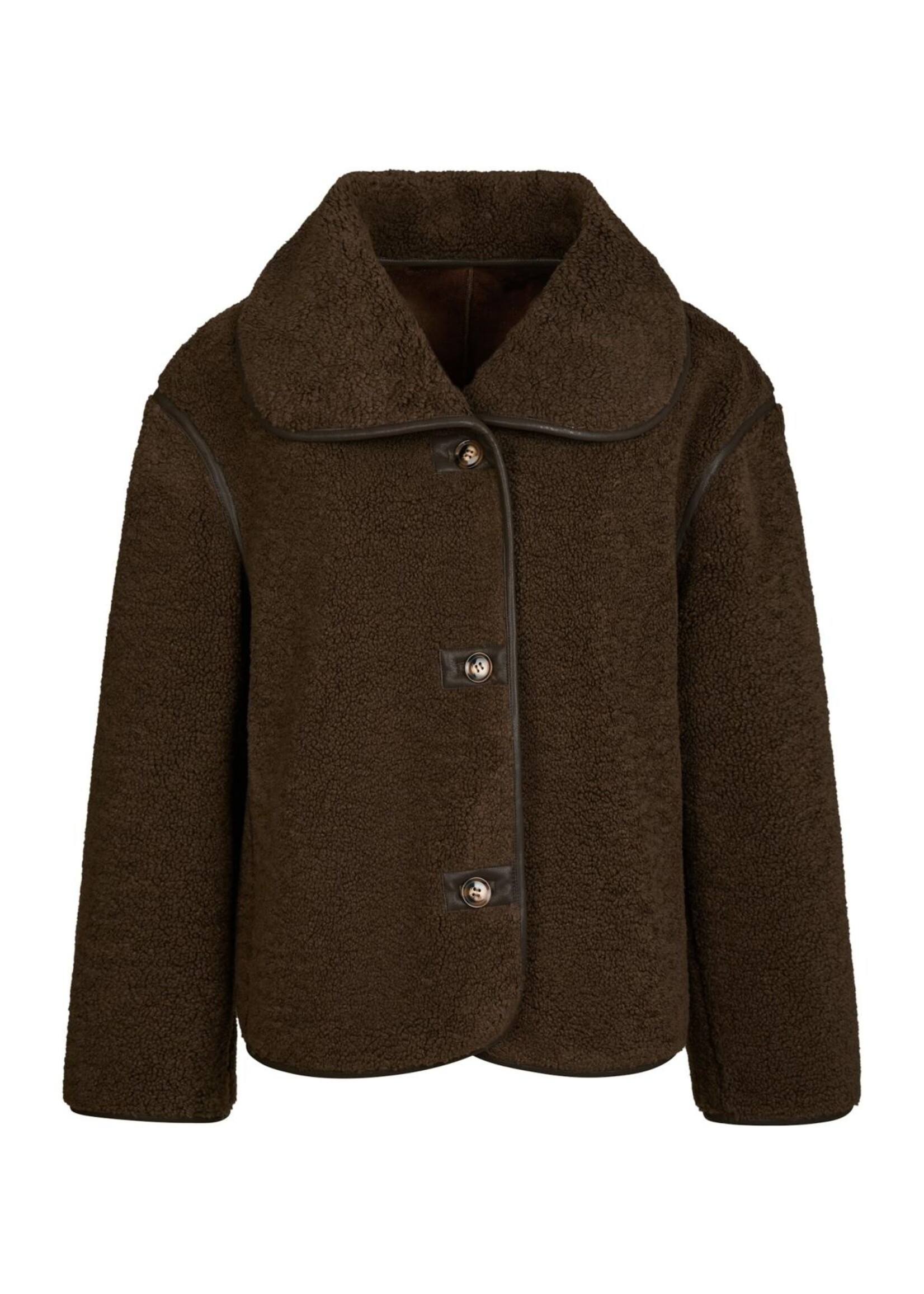 Neo Noir Neo Noir, Edmund Teddy Jacket, Dark Brown, Size: