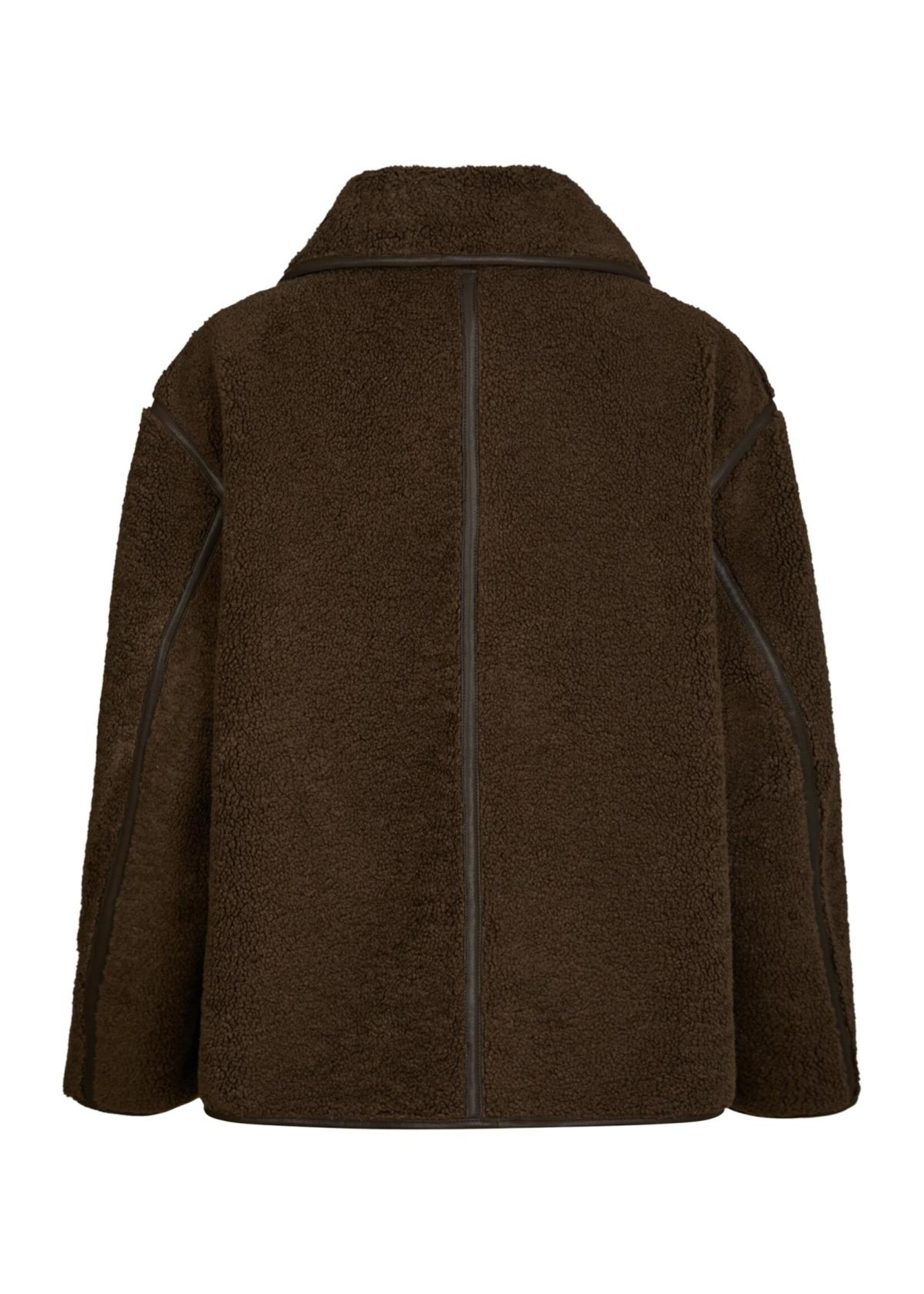 Neo Noir Neo Noir, Edmund Teddy Jacket, Dark Brown, Size: