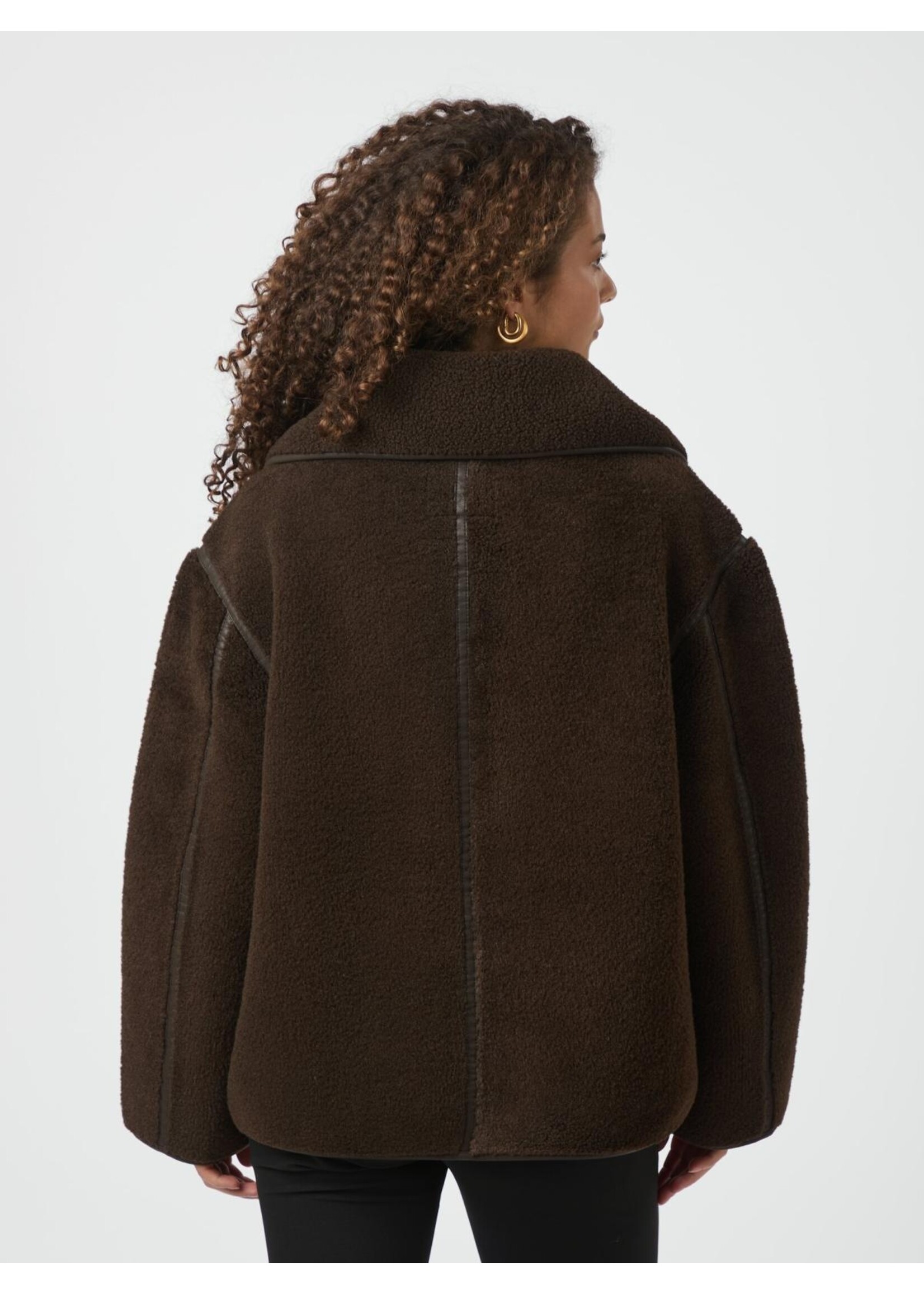 Neo Noir Neo Noir, Edmund Teddy Jacket, Dark Brown, Size: