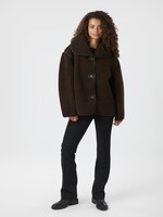 Neo Noir Neo Noir, Edmund Teddy Jacket, Dark Brown, Size: