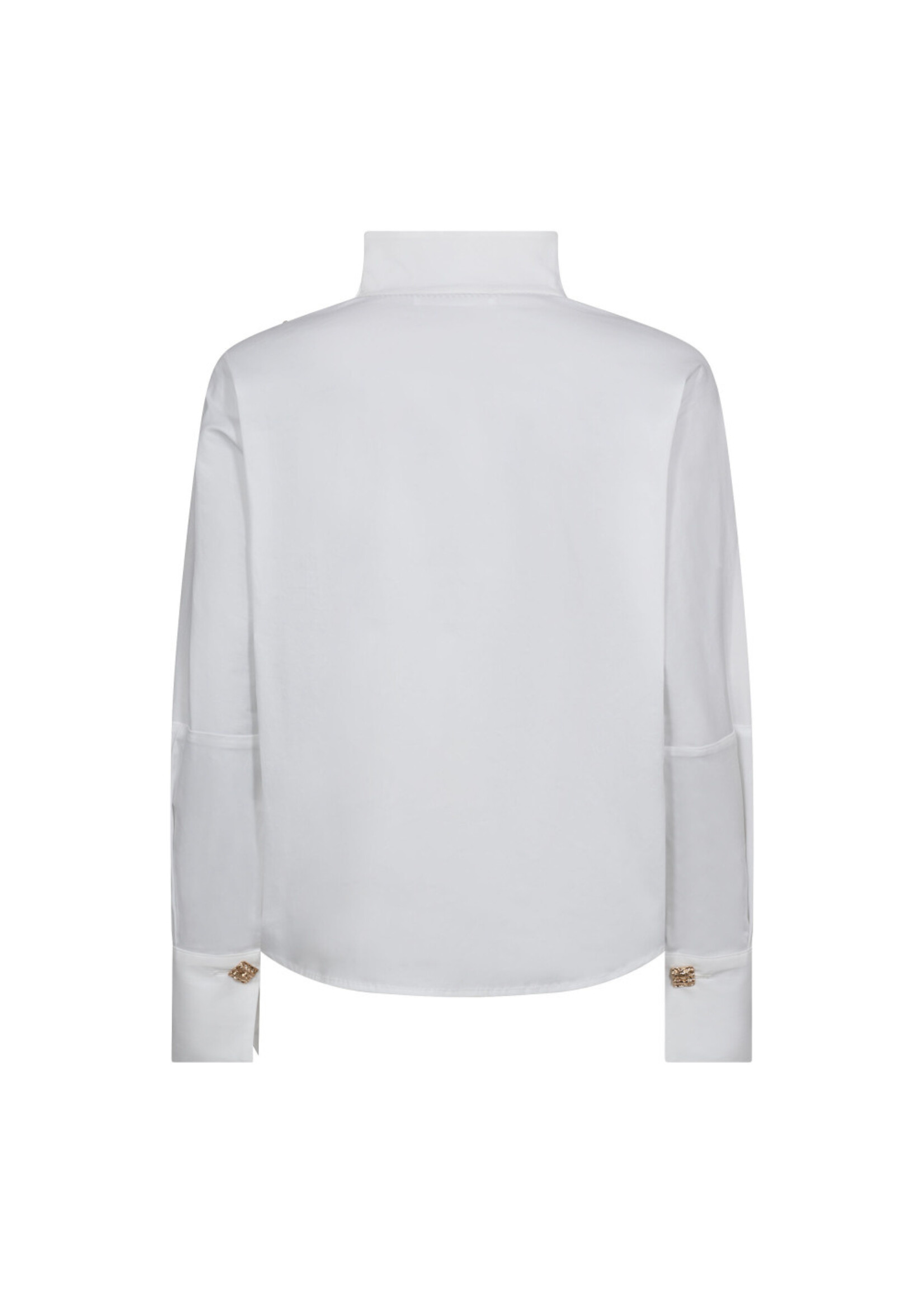 Co Couture Co'couture, SannaCC Asym Button Blouse, White, Size: