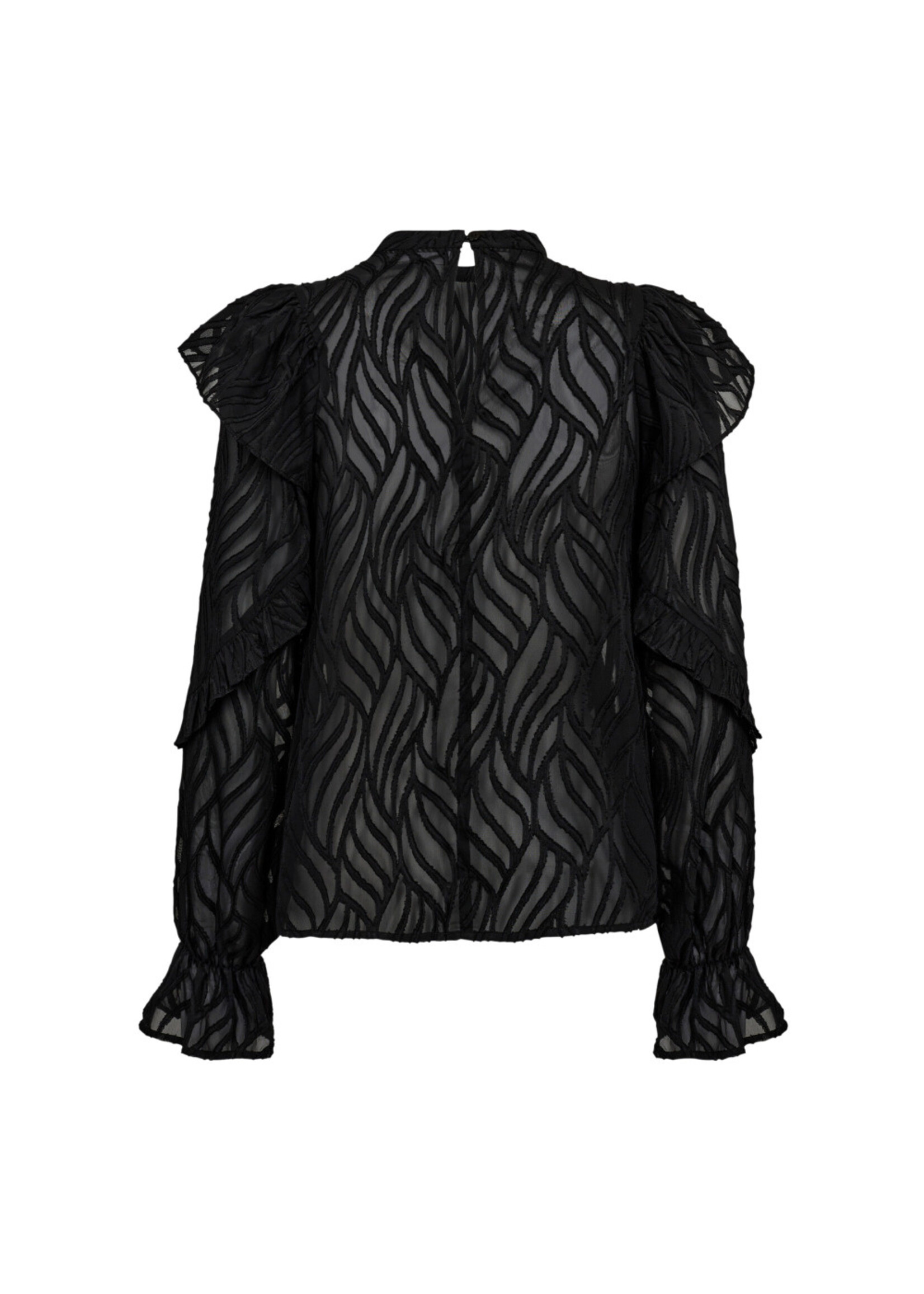 Co Couture Co'couture, RochelleCC Frill Blouse, Black, Size: