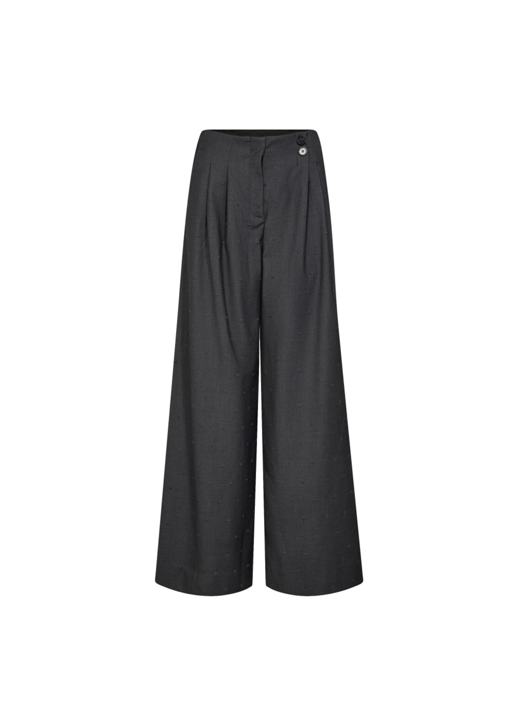 Co Couture Co'couture, SagaCC Pleat LL Pant, Mid grey, Size: