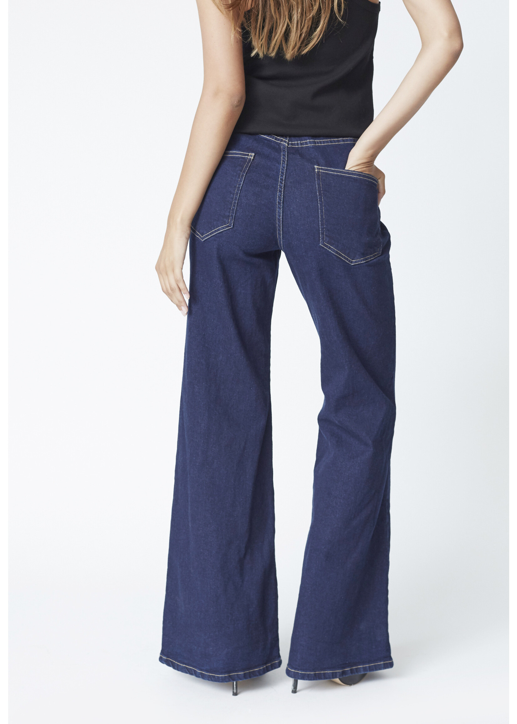 Co Couture Co'couture, TheoCC Wide LL Jeans, Dark denim, Size: