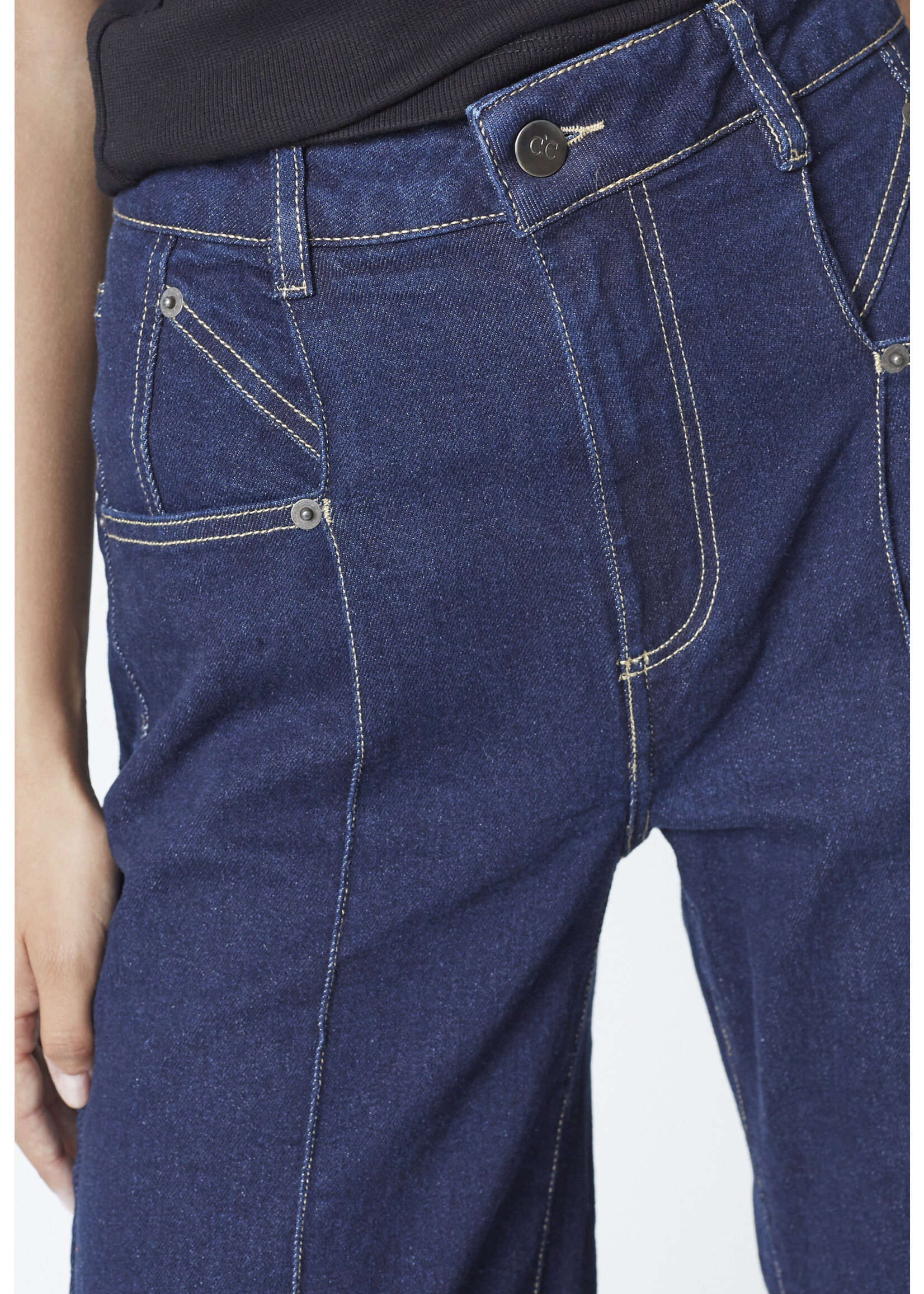 Co Couture Co'couture, TheoCC Wide LL Jeans, Dark denim, Size: