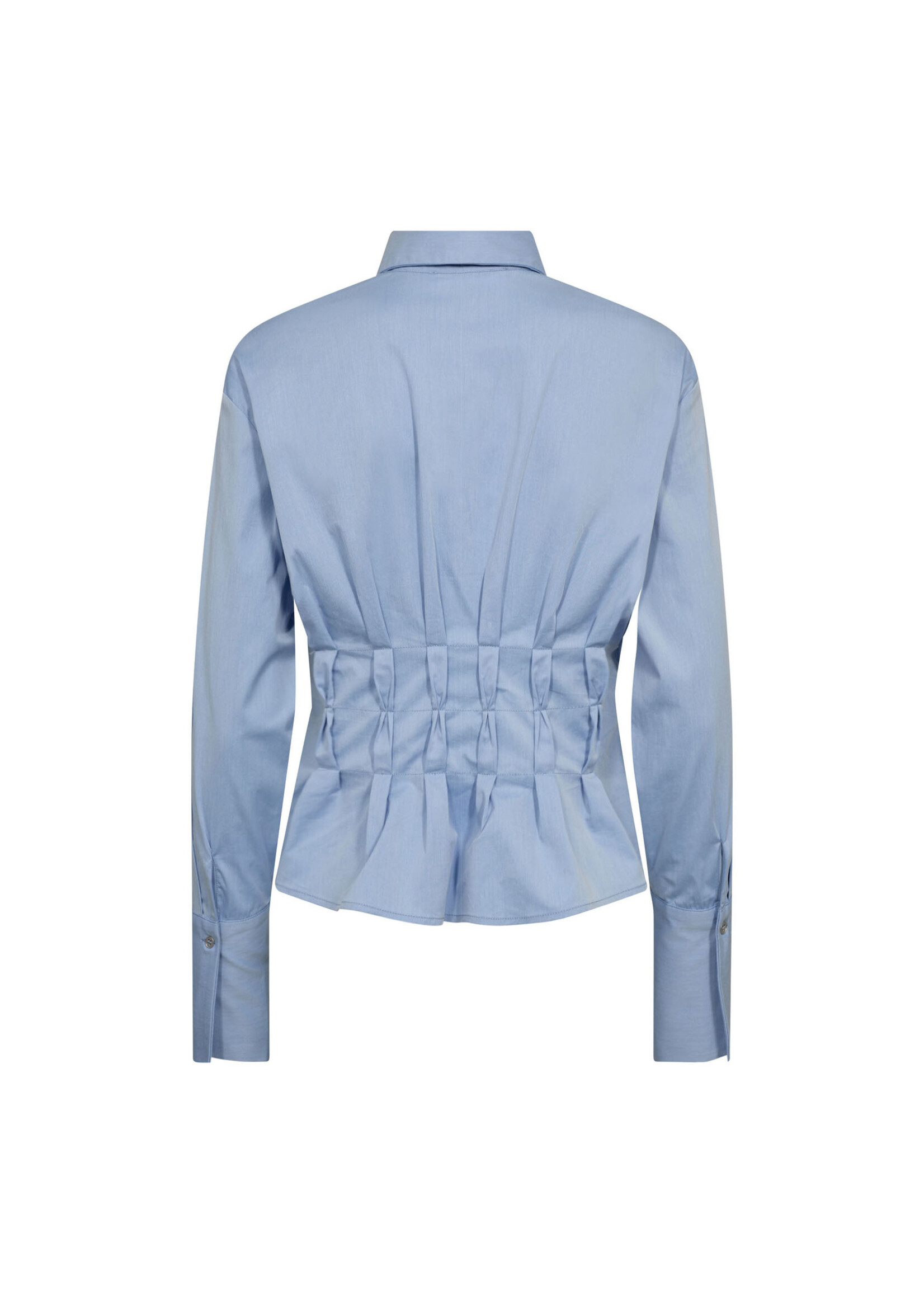 Co Couture Co'couture, PoppyCC Pleat Waist Shirt, Pale Blue, Size: