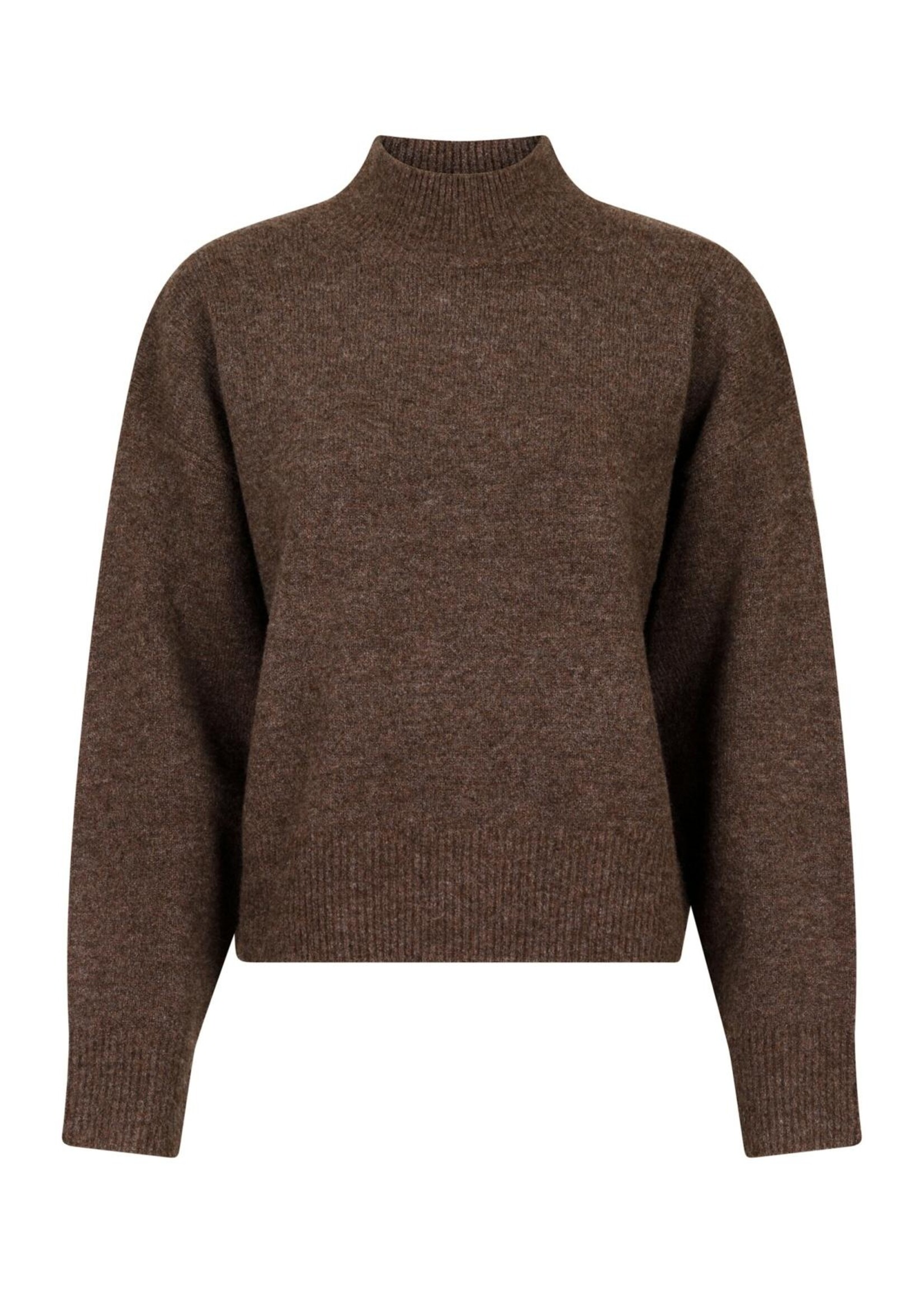 Neo Noir Neo Noir, Paulina Knit Blouse, Brown melange, Size:
