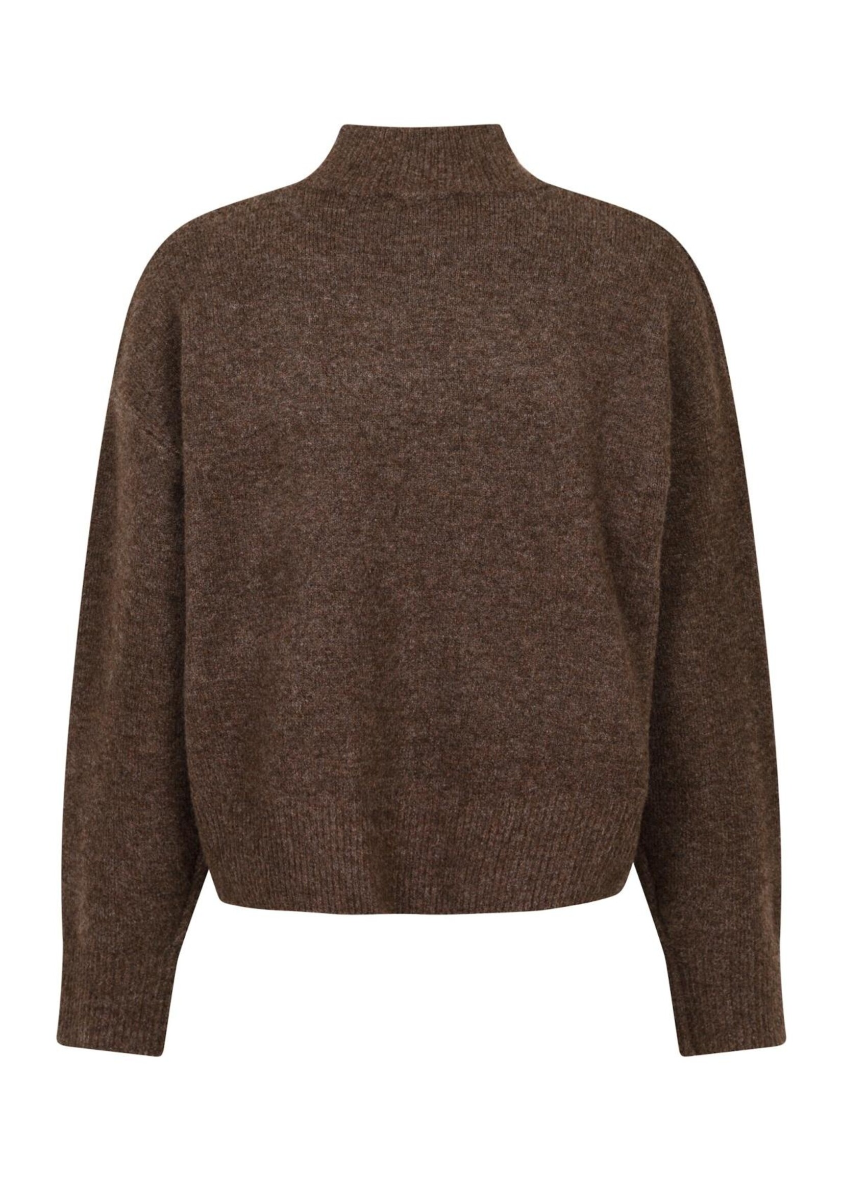 Neo Noir Neo Noir, Paulina Knit Blouse, Brown melange, Size: