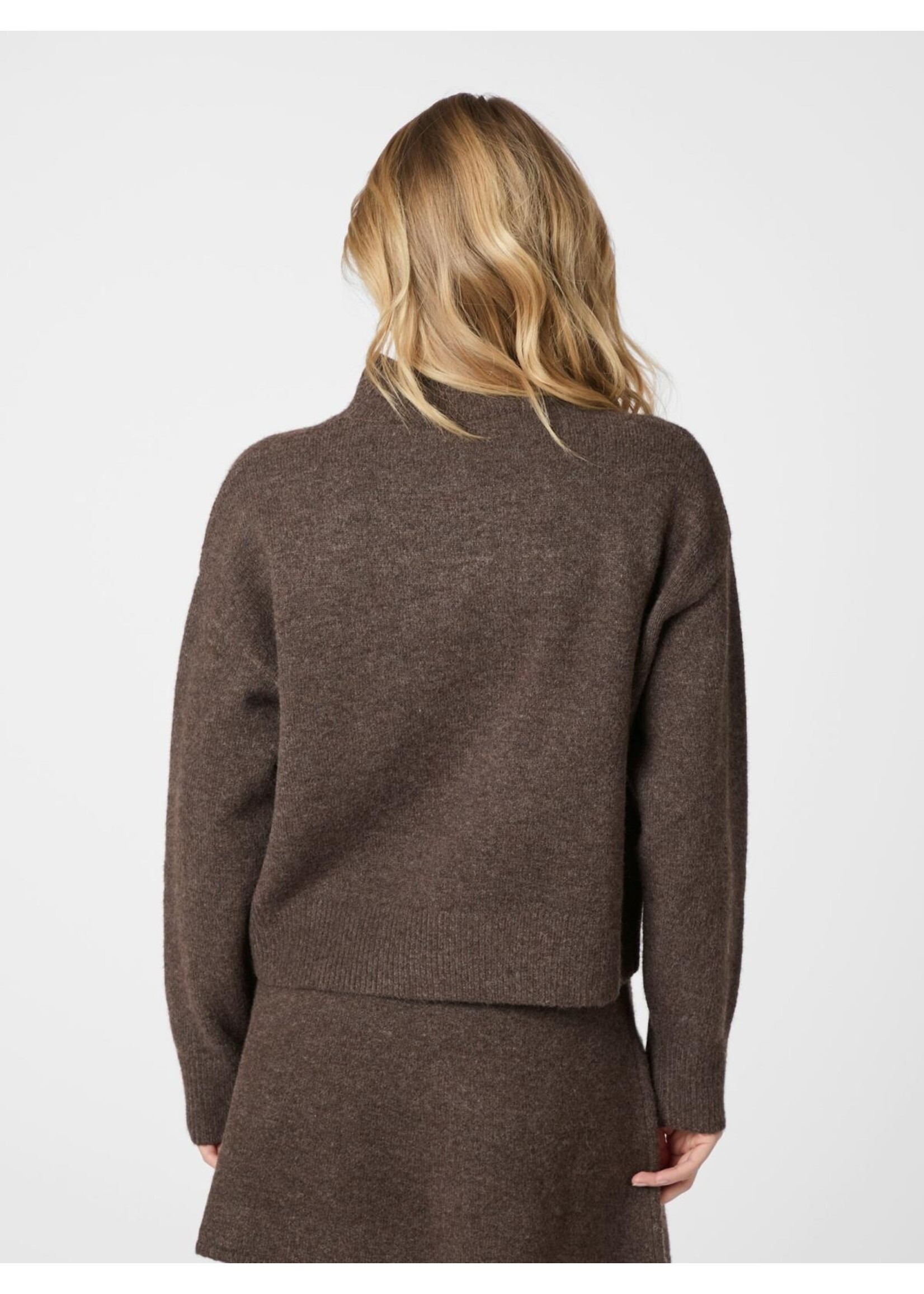 Neo Noir Neo Noir, Paulina Knit Blouse, Brown melange, Size: