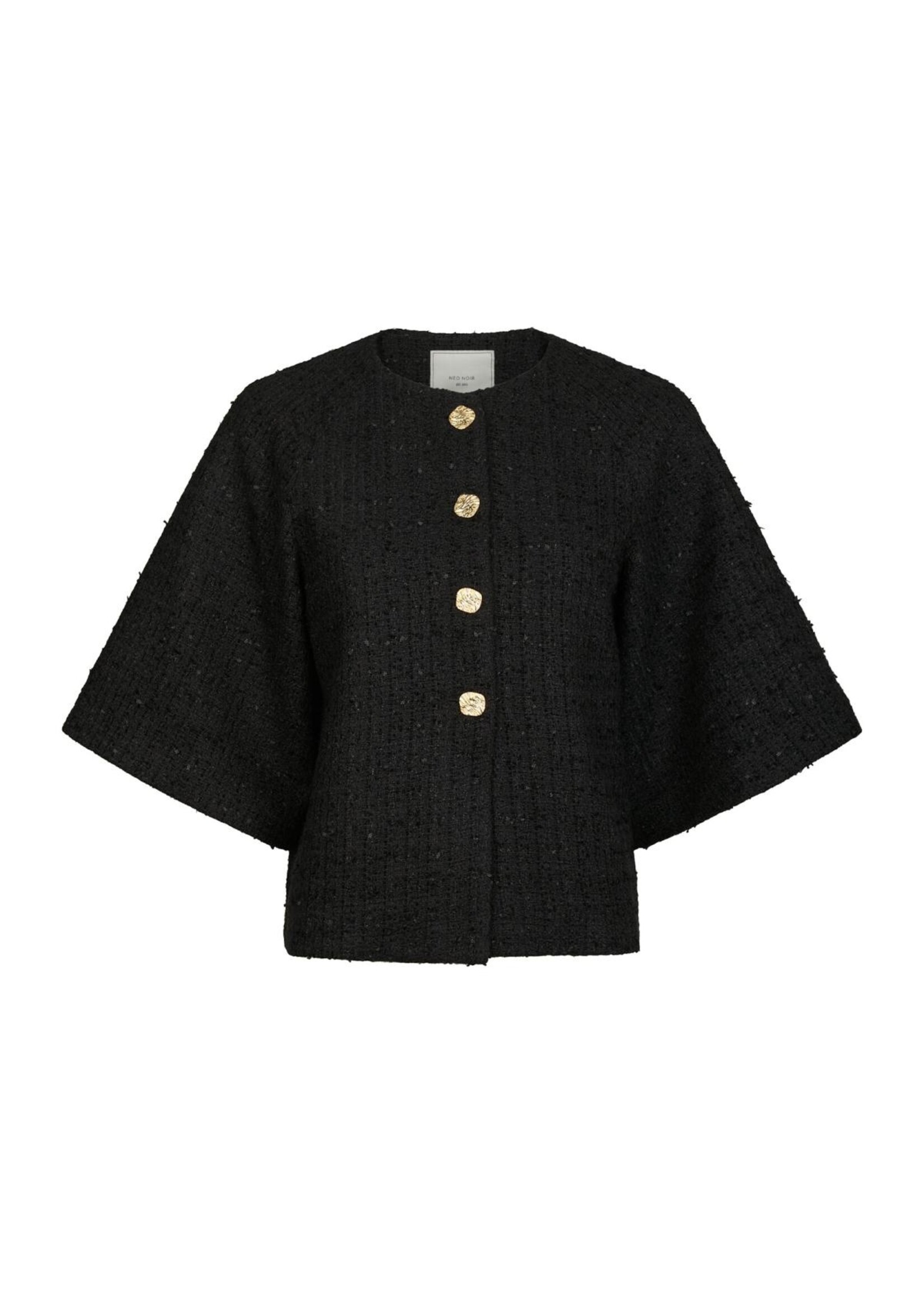 Neo Noir Neo Noir, Rosella Boucle Mini Jacket, Black, Size: