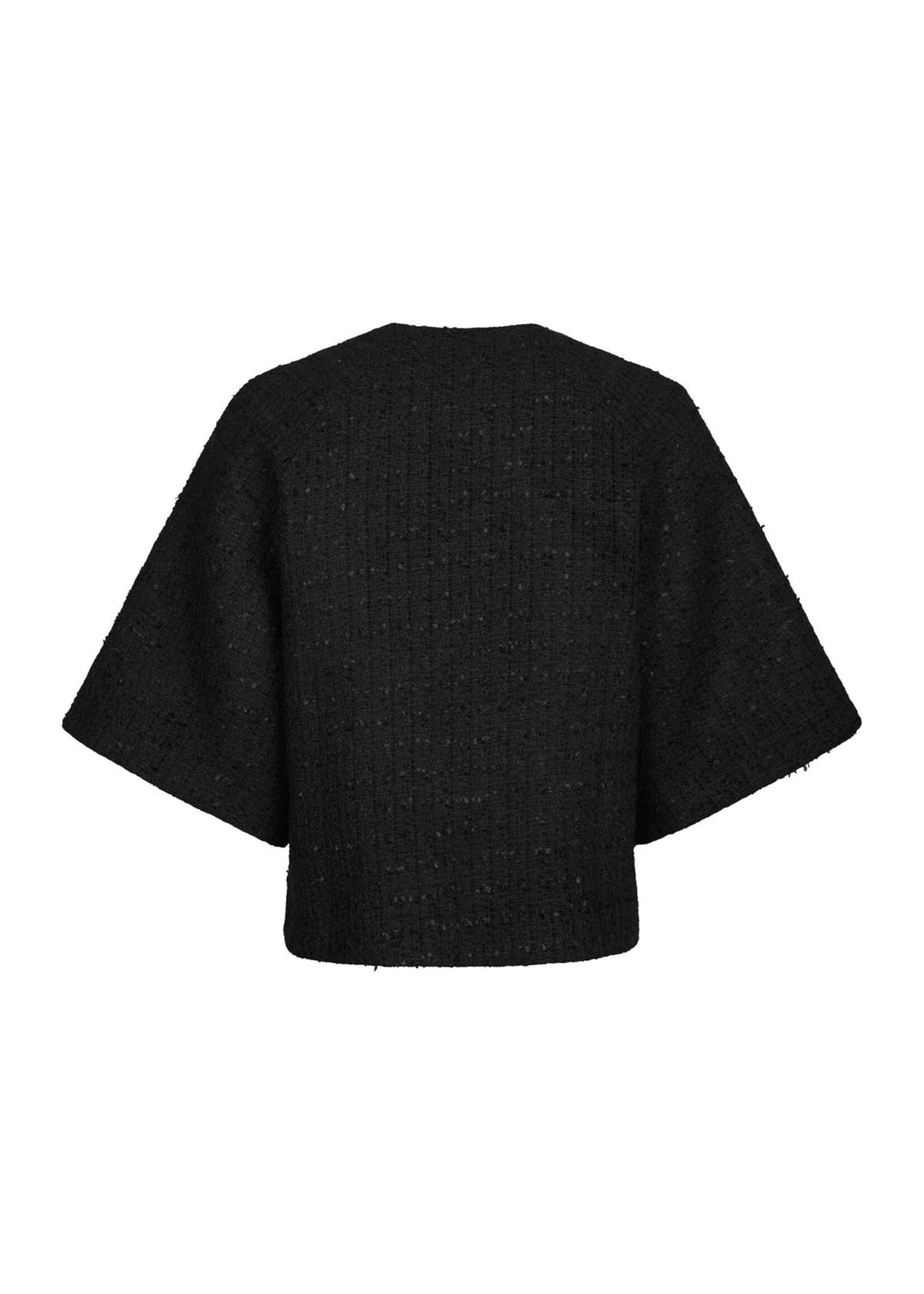 Neo Noir Neo Noir, Rosella Boucle Mini Jacket, Black, Size: