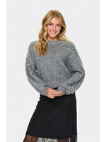 Saint Tropez Saint Tropez, MadeleineSZ Pullover, Gunmetal mel, Size: